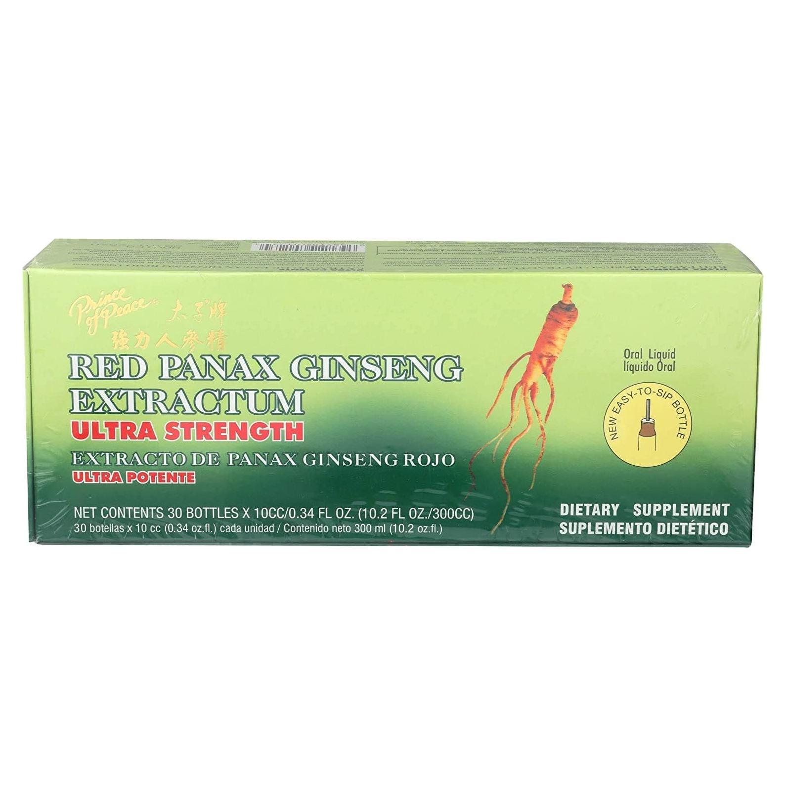 Extracto de Ginseng Rojo Panax Príncipe de la Paz 10 ml x30