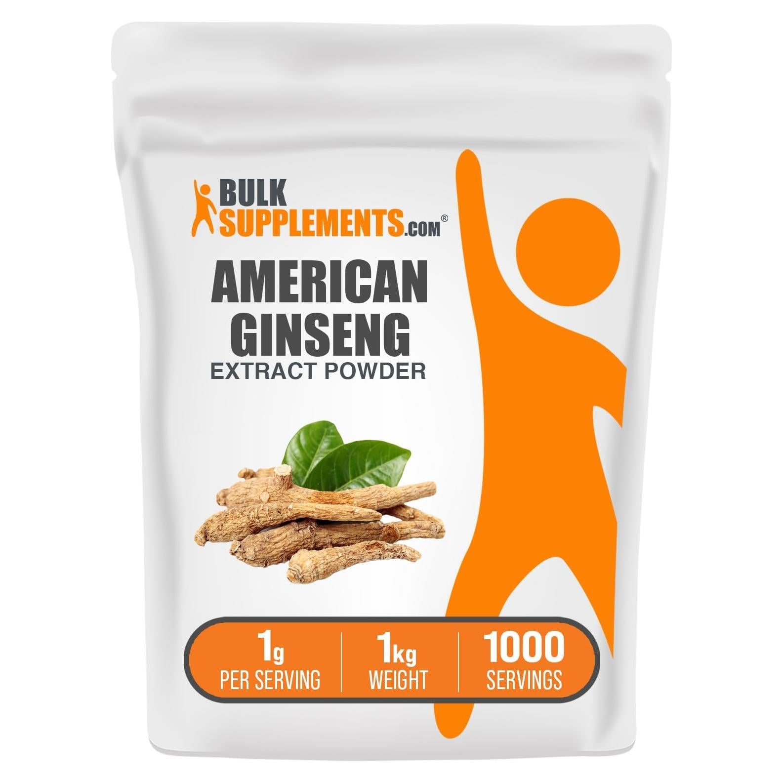 Extracto de Ginseng Americano en Polvo BulkSupplements 1kg