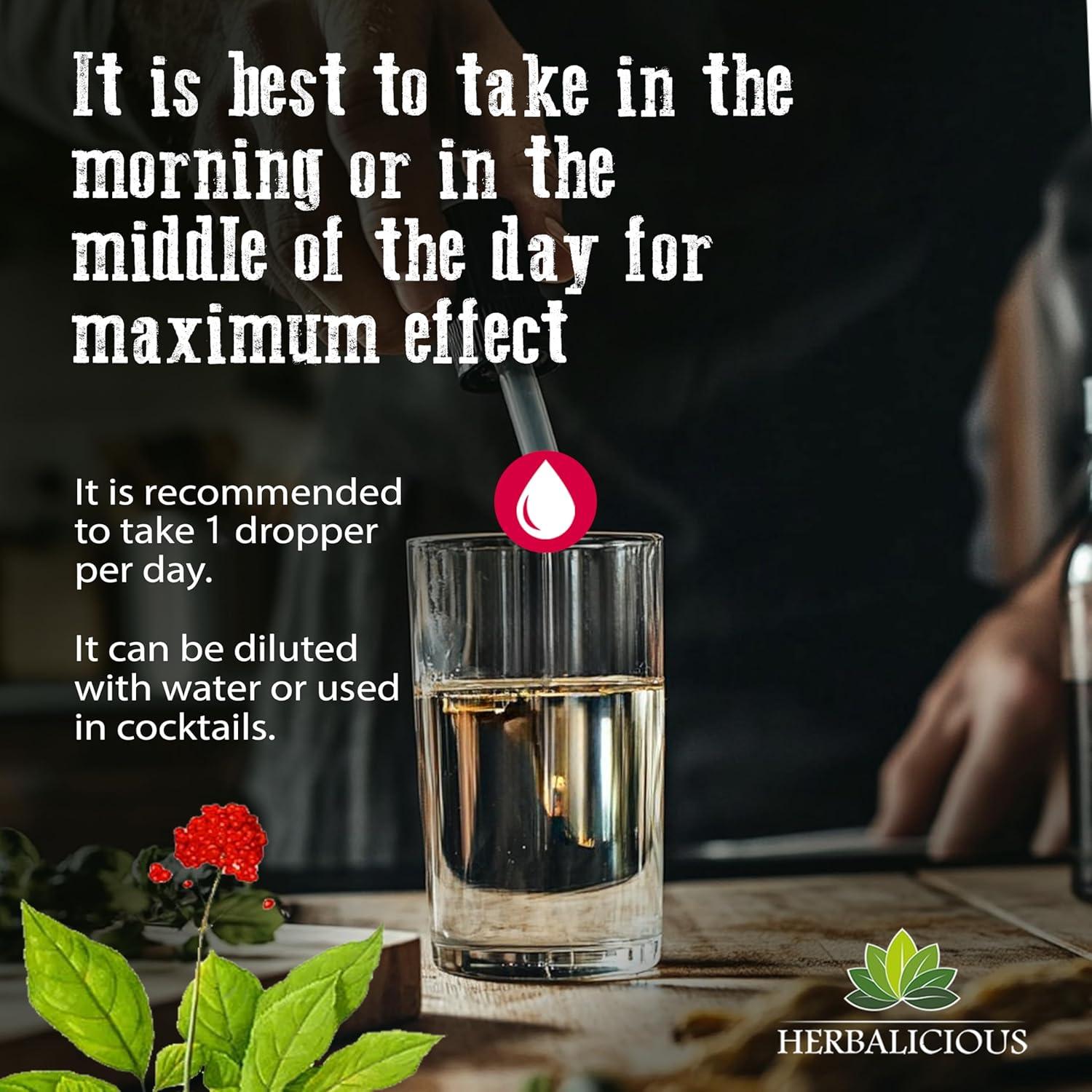 Suplemento Líquido de Ginseng y L-Triptófano 118.29 ml - Herbalicious