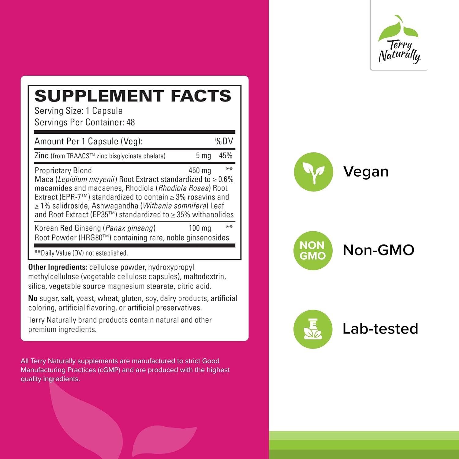 Suplemento Dietético Terry Naturally Ginseng Rojo 48 Cápsulas