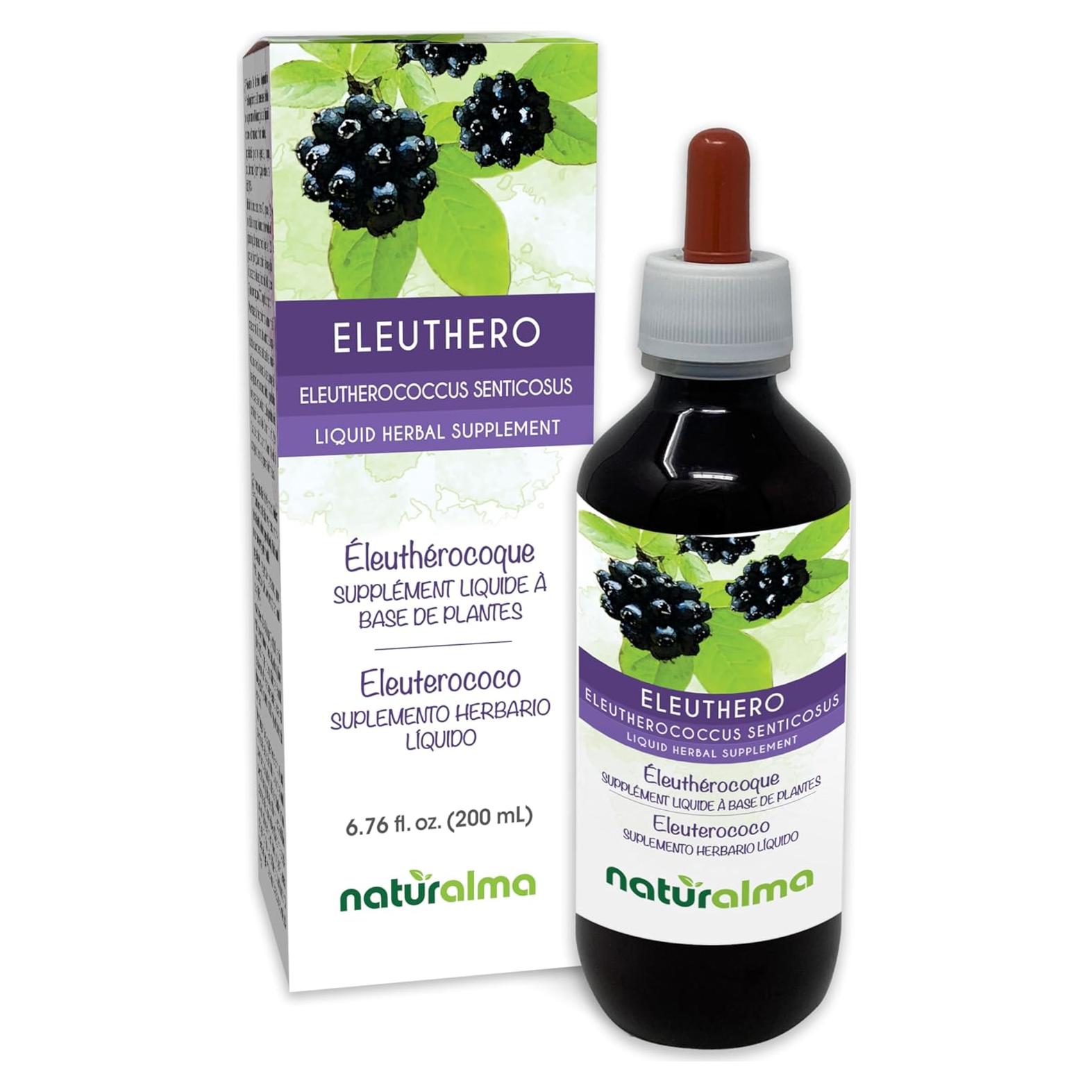 Extracto Líquido de Eleuthero Naturalma 200 ml - Suplemento Vegano