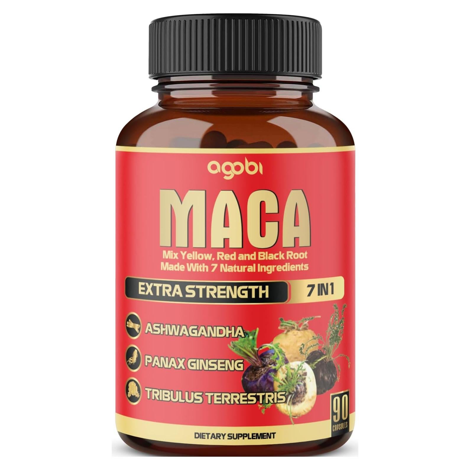 Cápsulas de Raíz de Maca Agobi - Suplemento Energético 90 Unidades