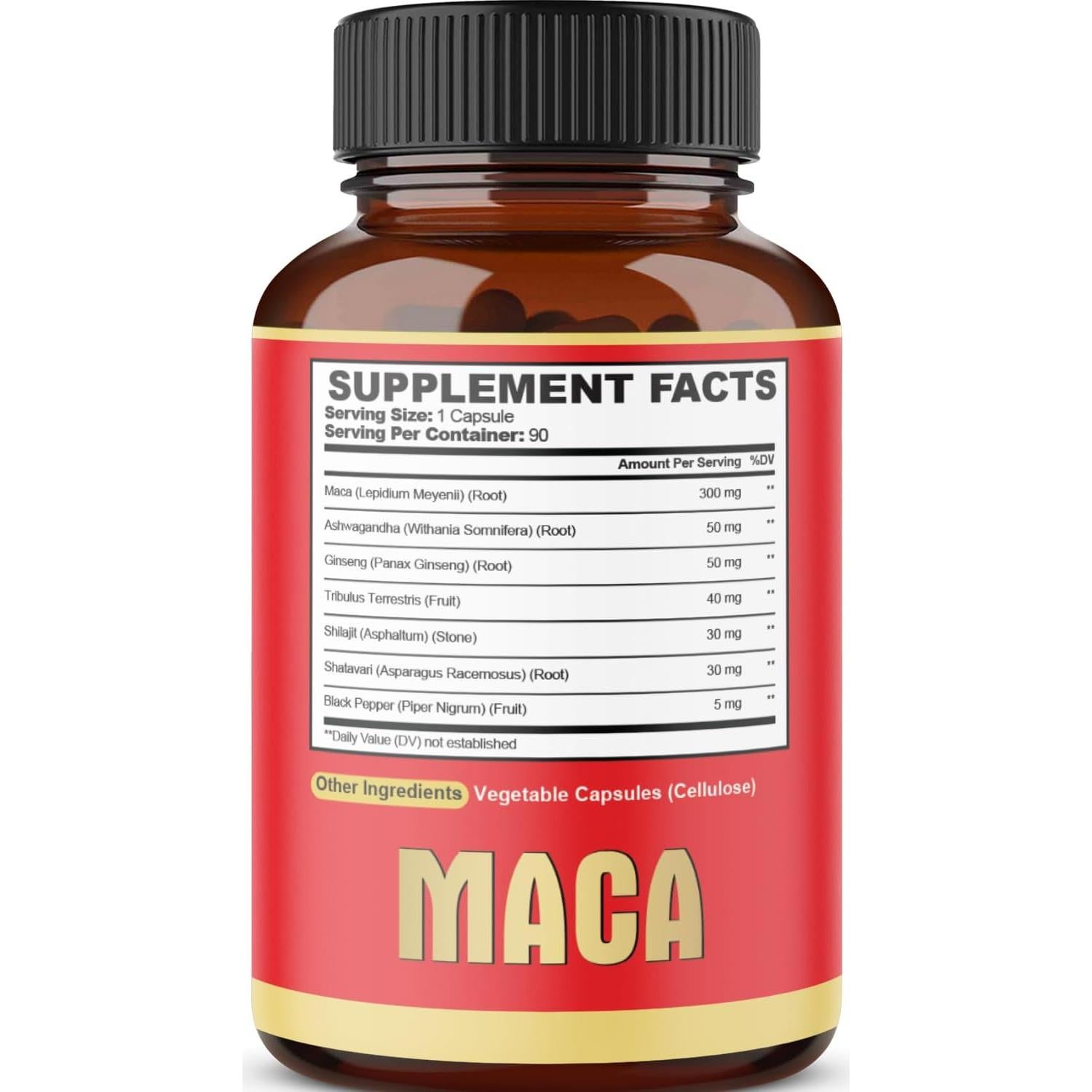 Cápsulas de Raíz de Maca Agobi - Suplemento Energético 90 Unidades