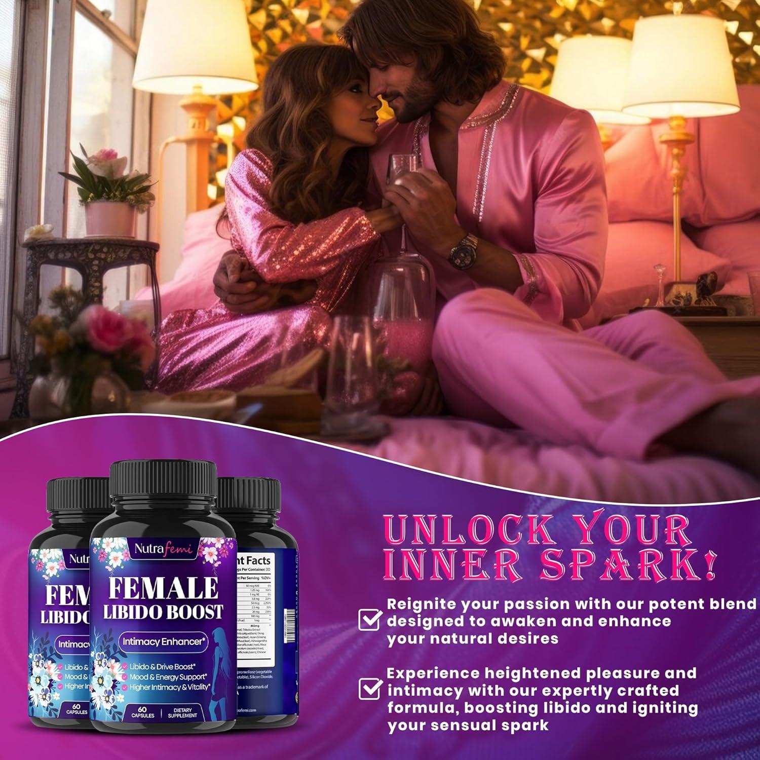 Acelerador de Libido Femenina Nutrafemi - 60 Cápsulas Naturales