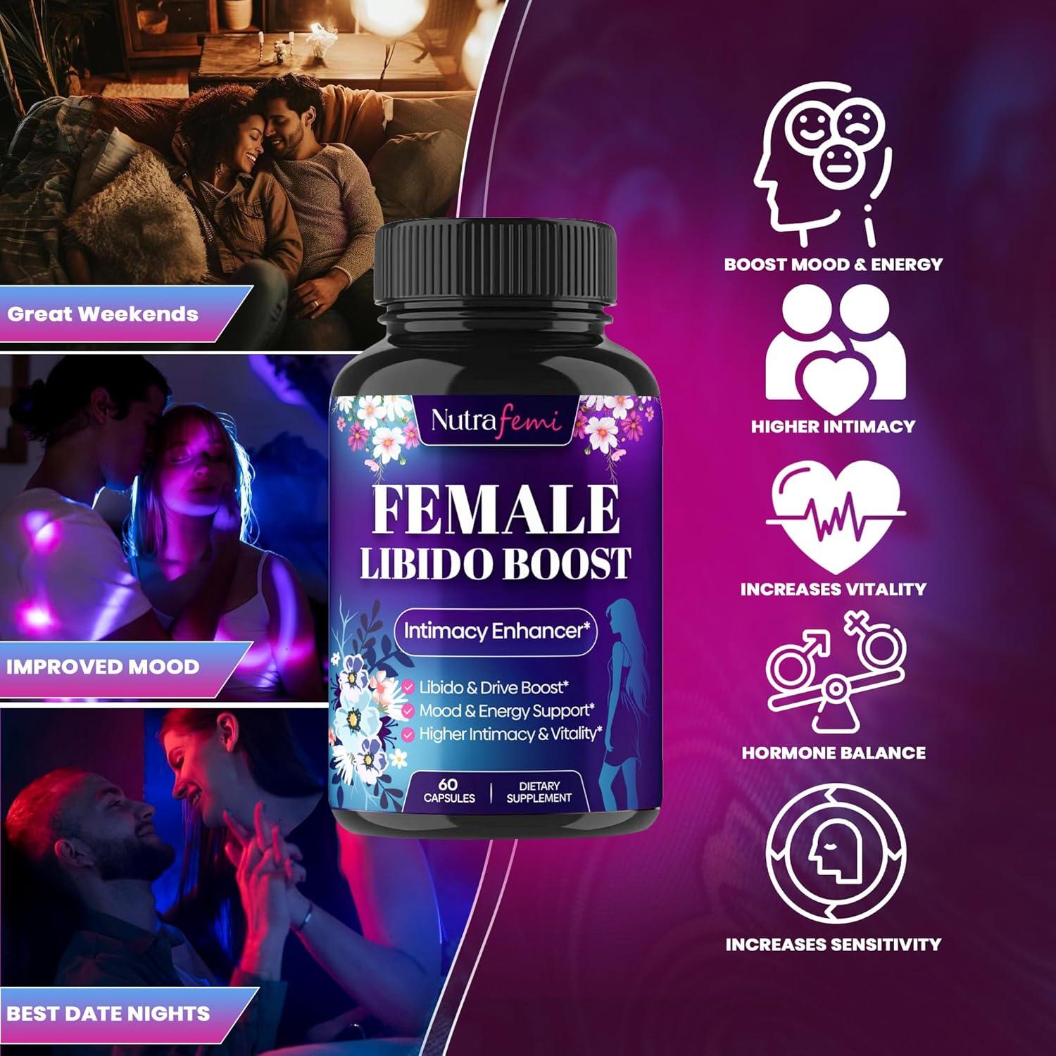 Acelerador de Libido Femenina Nutrafemi - 60 Cápsulas Naturales