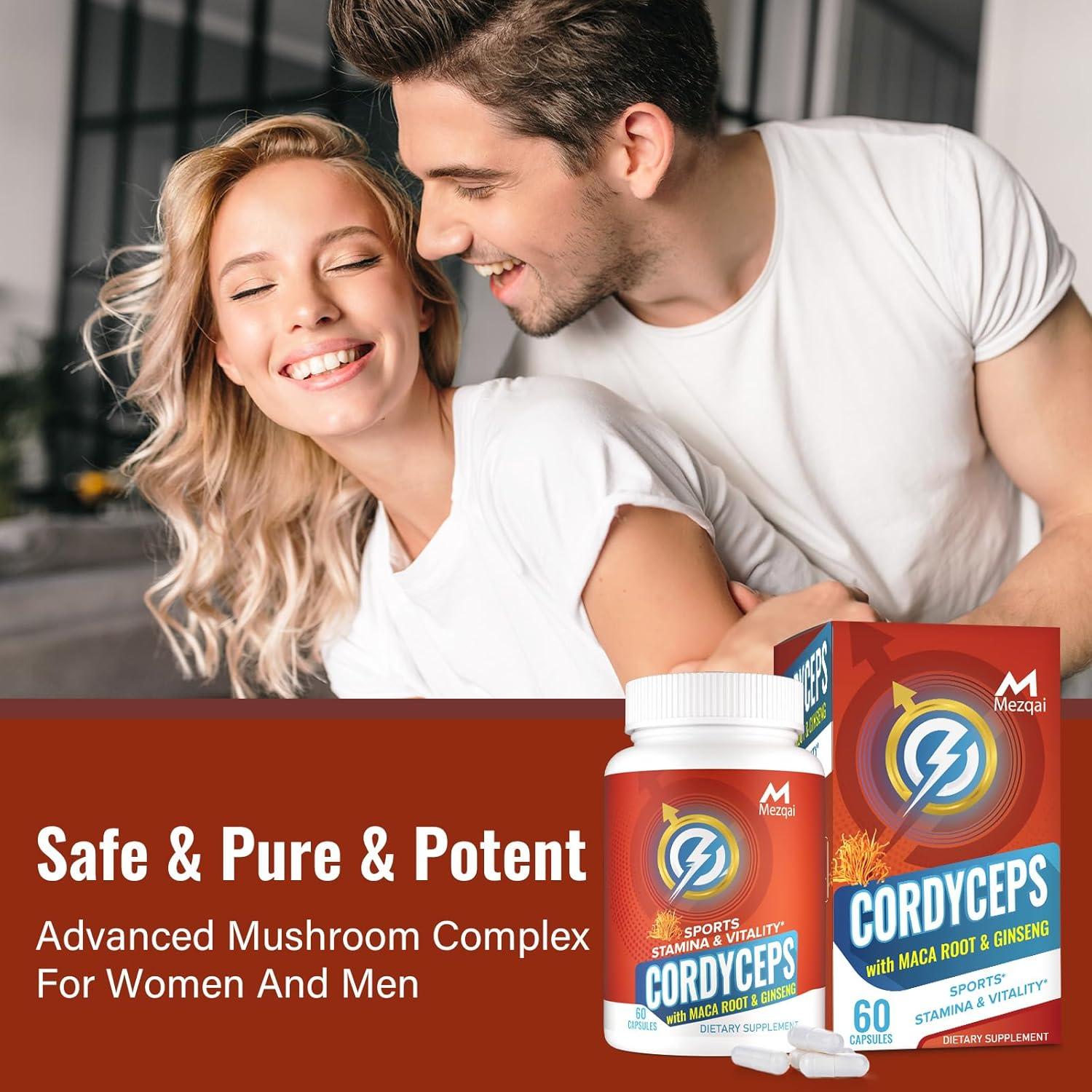 Cápsulas de Hongo Cordyceps Mezqai - Suplemento Energético 60 Unidades