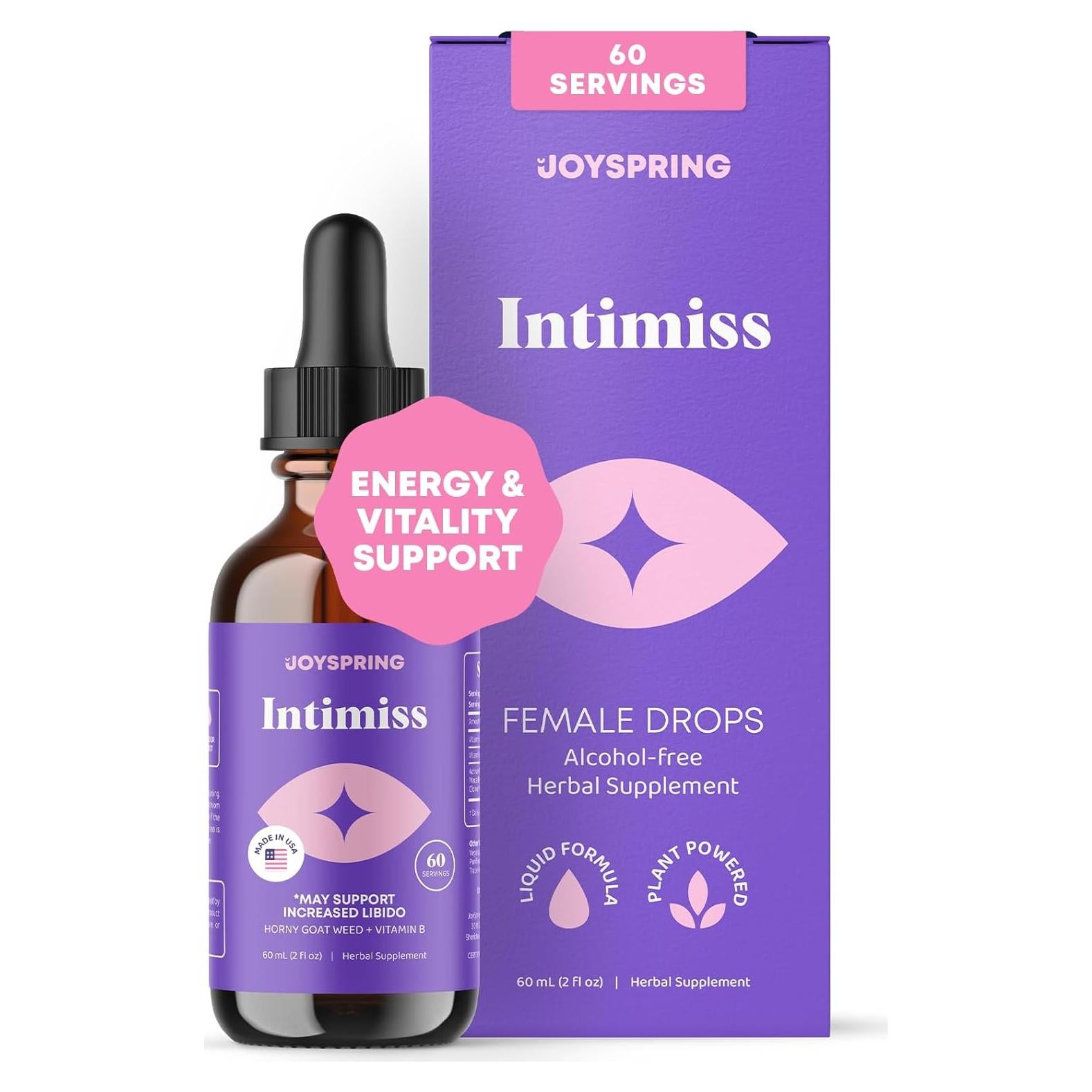 Gotas de Libido Femenina JoySpring - Ashwagandha y Maca 59ml