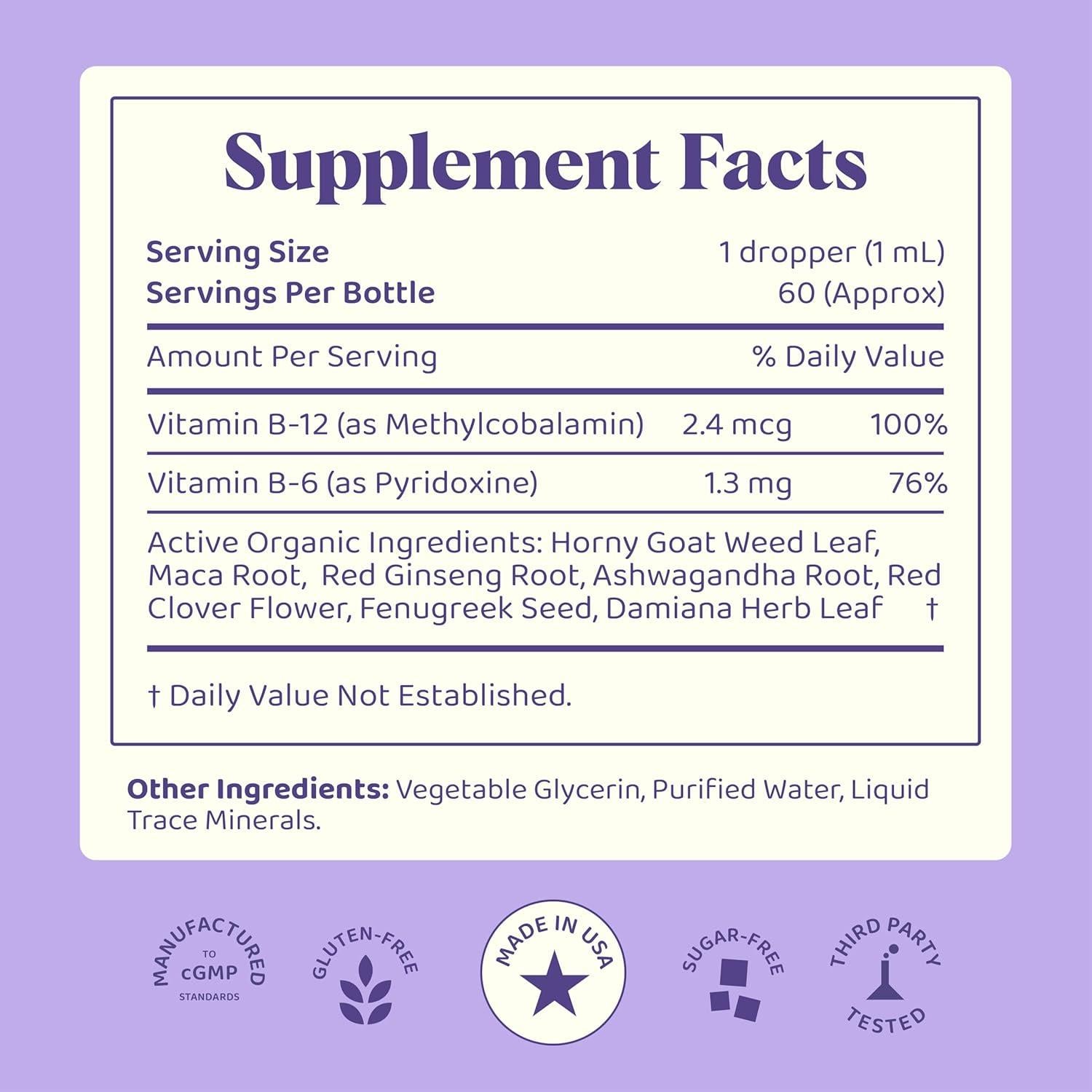 Gotas de Libido Femenina JoySpring - Ashwagandha y Maca 59ml