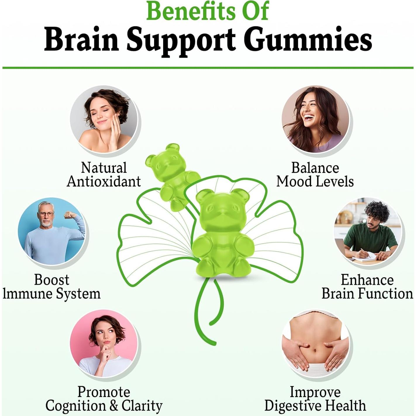 Gominolas de Ginkgo Biloba Vazatisi con Ginseng - 60 Unidades Sabor Manzana