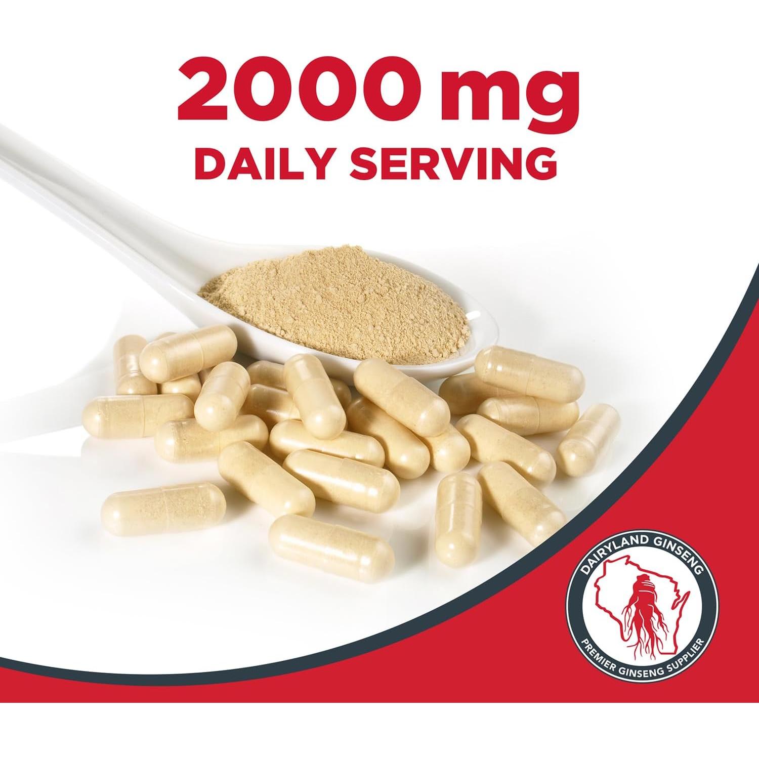 Cápsulas de Ginseng Americano Dairyland 150 ct 500 mg