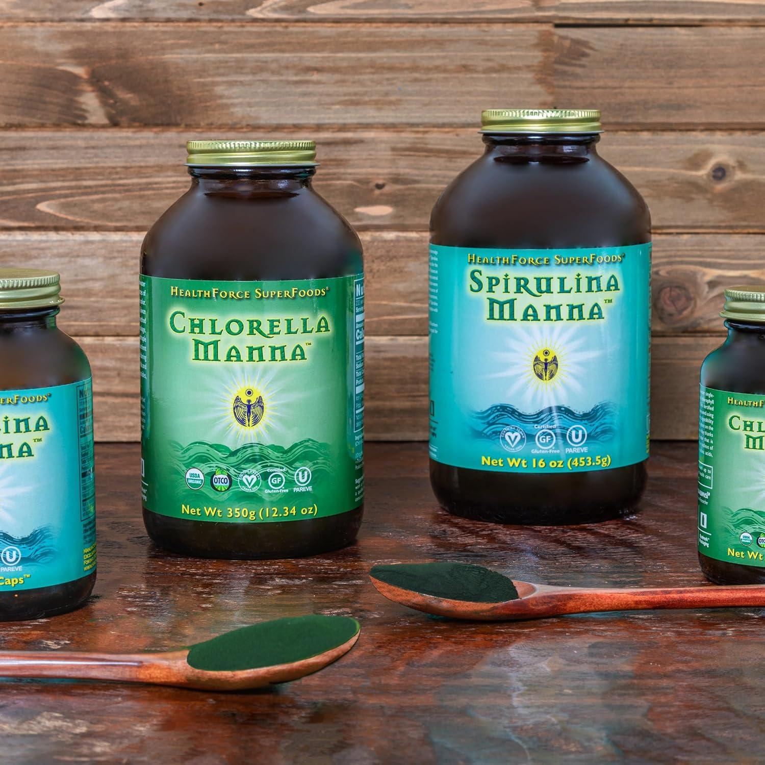 Chlorella Manna HealthForce SuperFoods - 450 Cápsulas Veganas