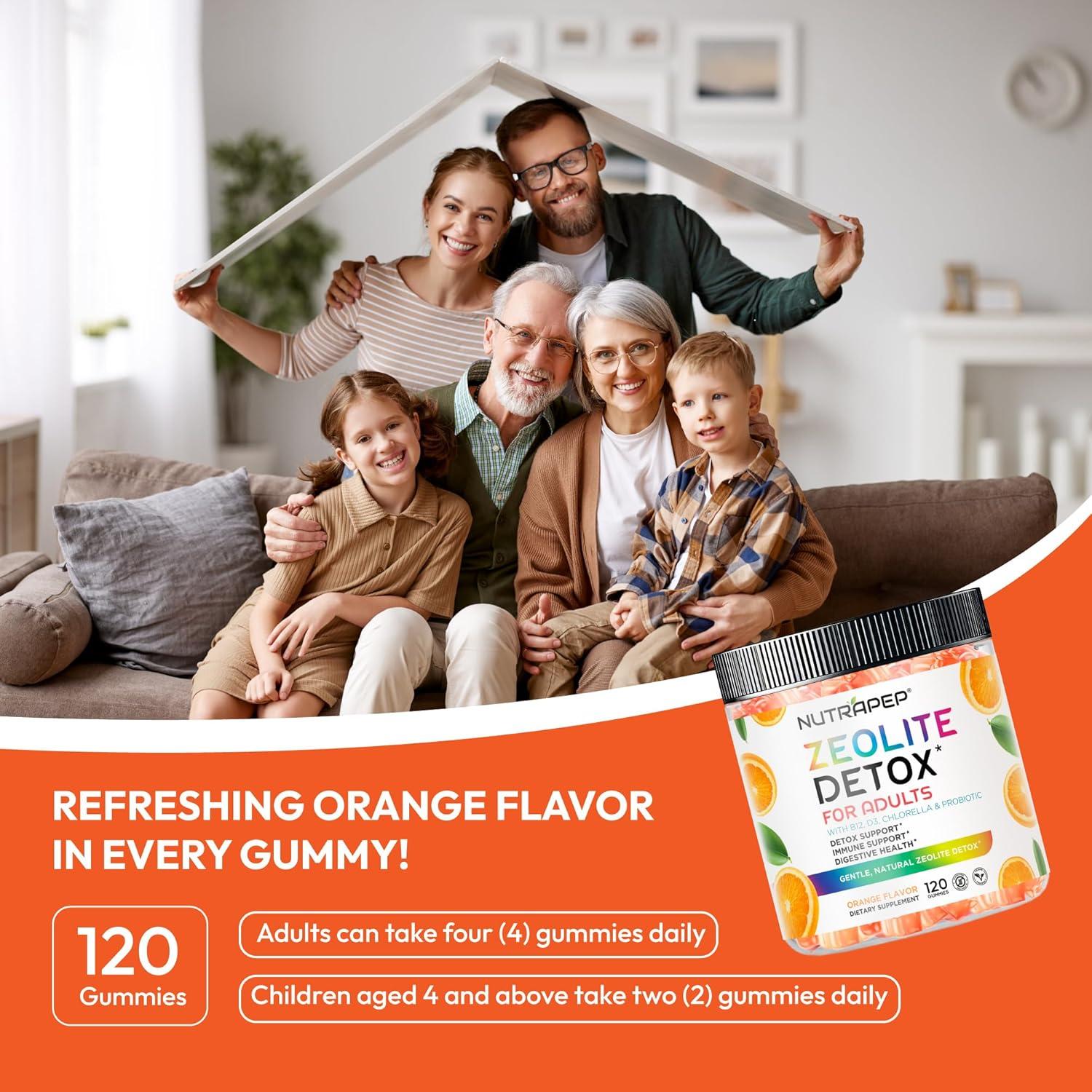 Gomitas Detox NutraPep con Zeolita y Vitaminas 120 Unidades