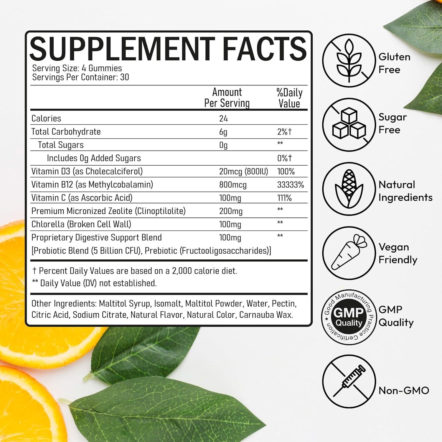 Gomitas Detox NutraPep con Zeolita y Vitaminas 120 Unidades