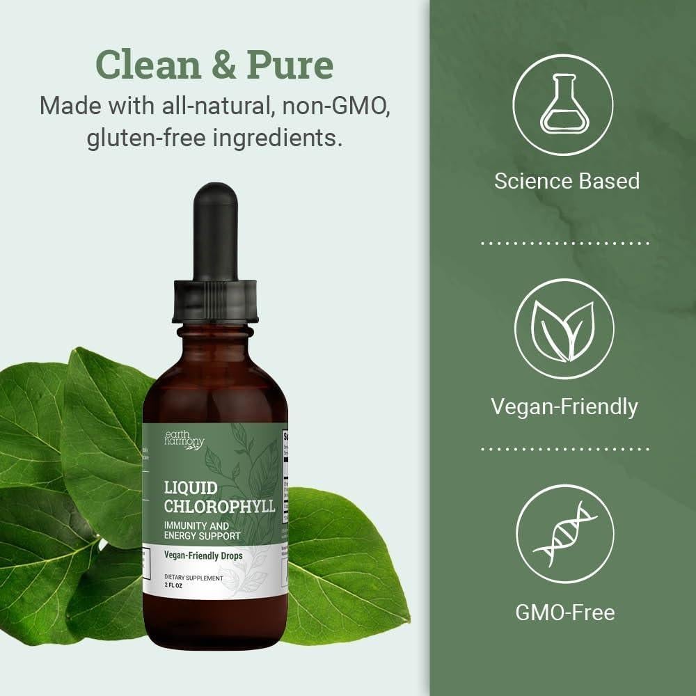 Clorofila Líquida Earth Harmony 1 mL - Detox y Olor Corporal