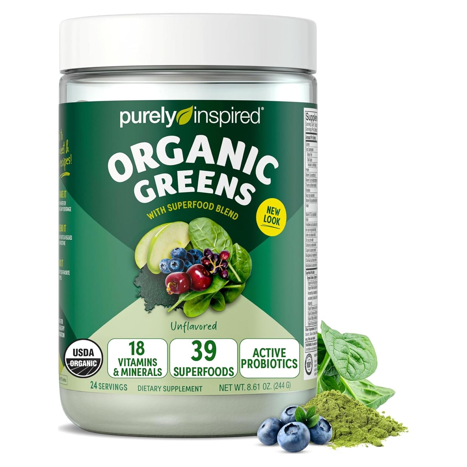 Batido en Polvo Verde Orgánico Purely Inspired 241g - Vegano