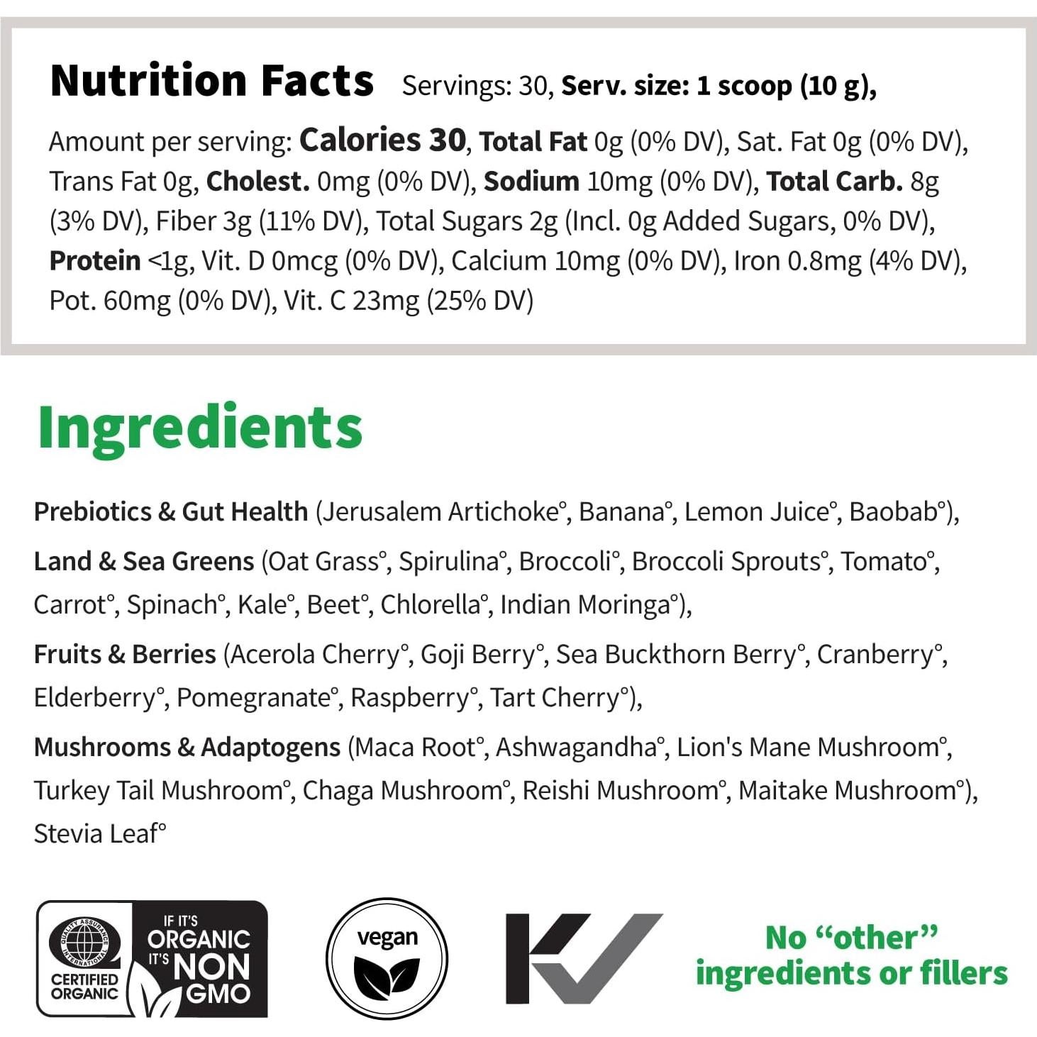 Colorfuel Polvo Orgánico de Bebida Verde con Superalimentos 300g