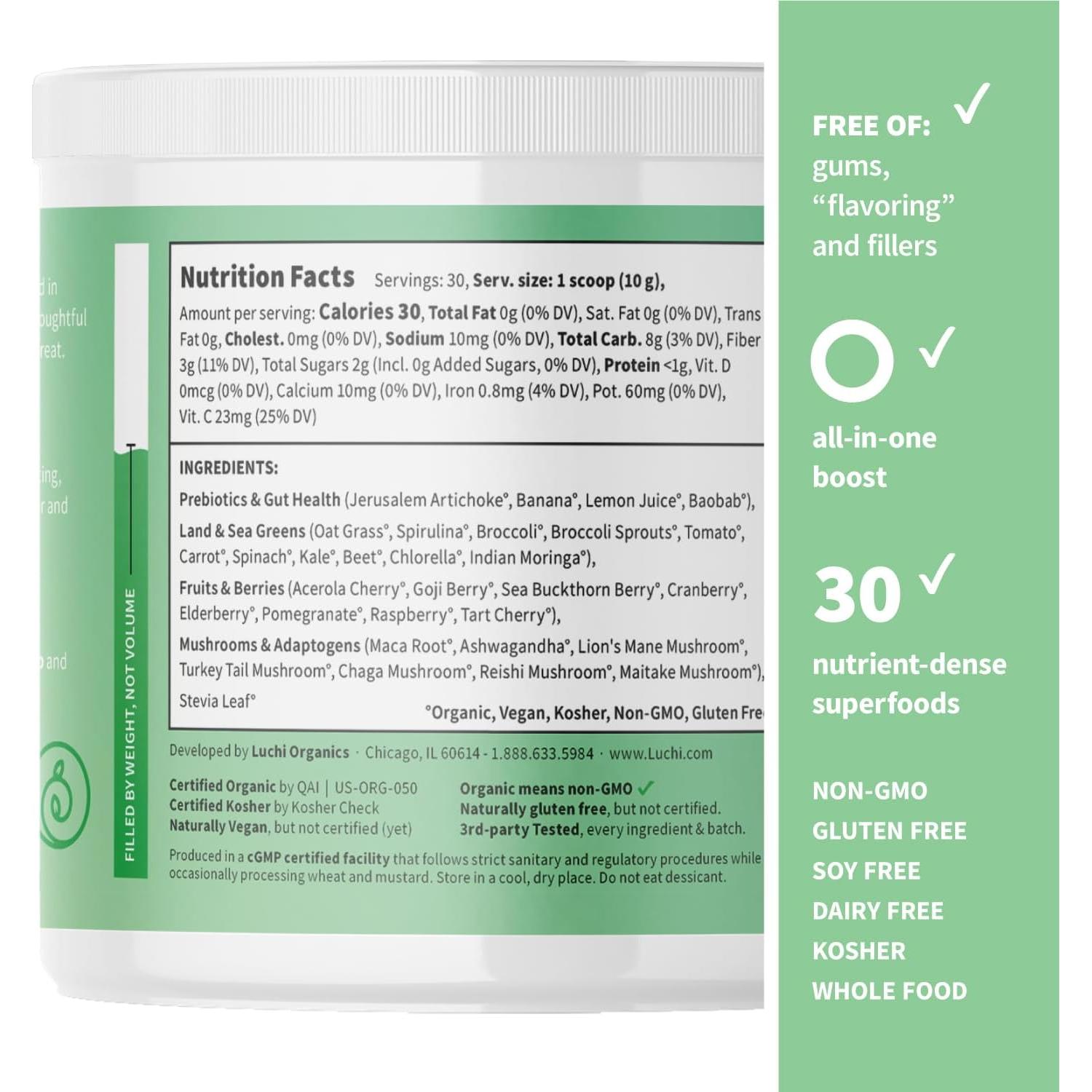 Colorfuel Polvo Orgánico de Bebida Verde con Superalimentos 300g