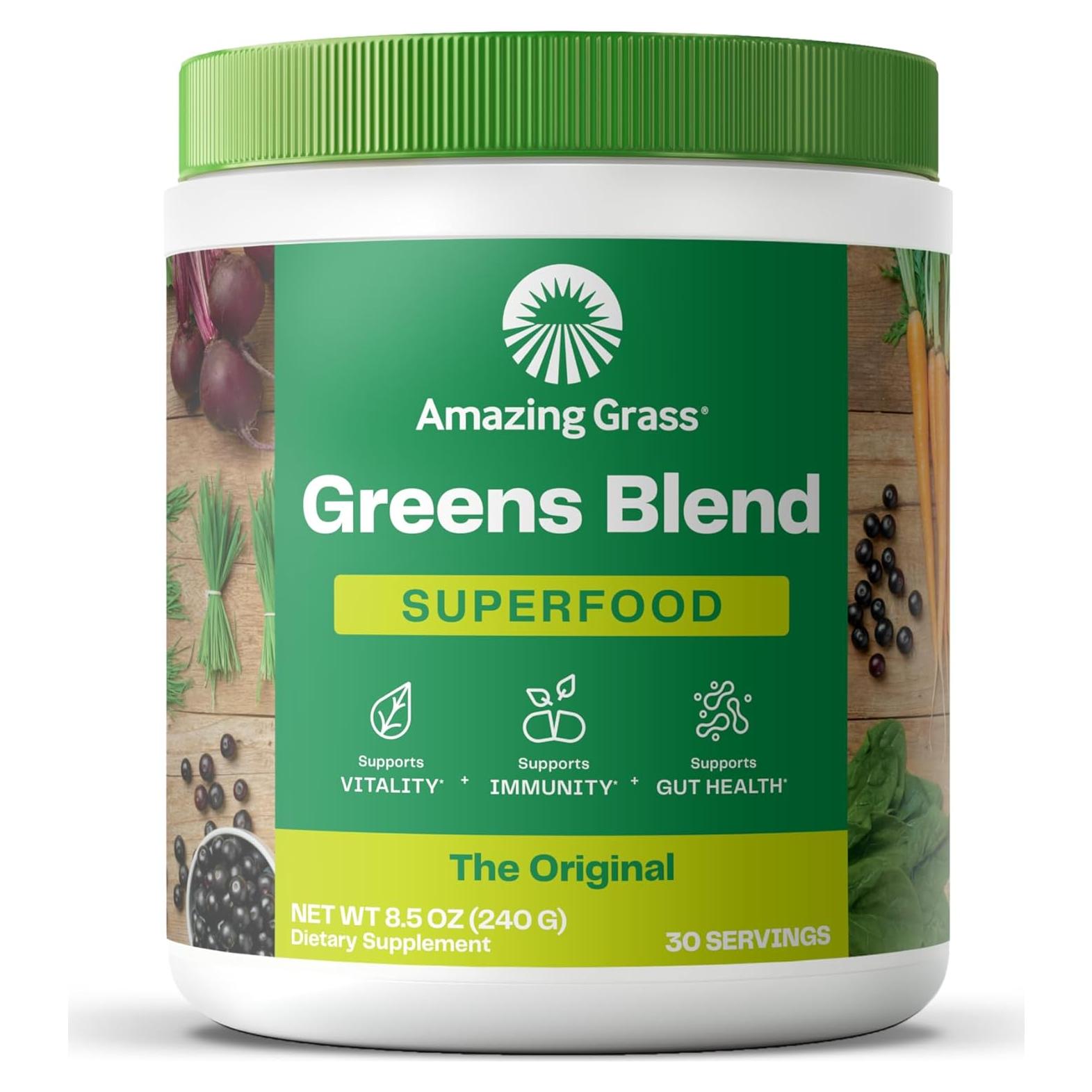 Mezcla de Superalimentos Verdes Amazing Grass 30 Porciones Original