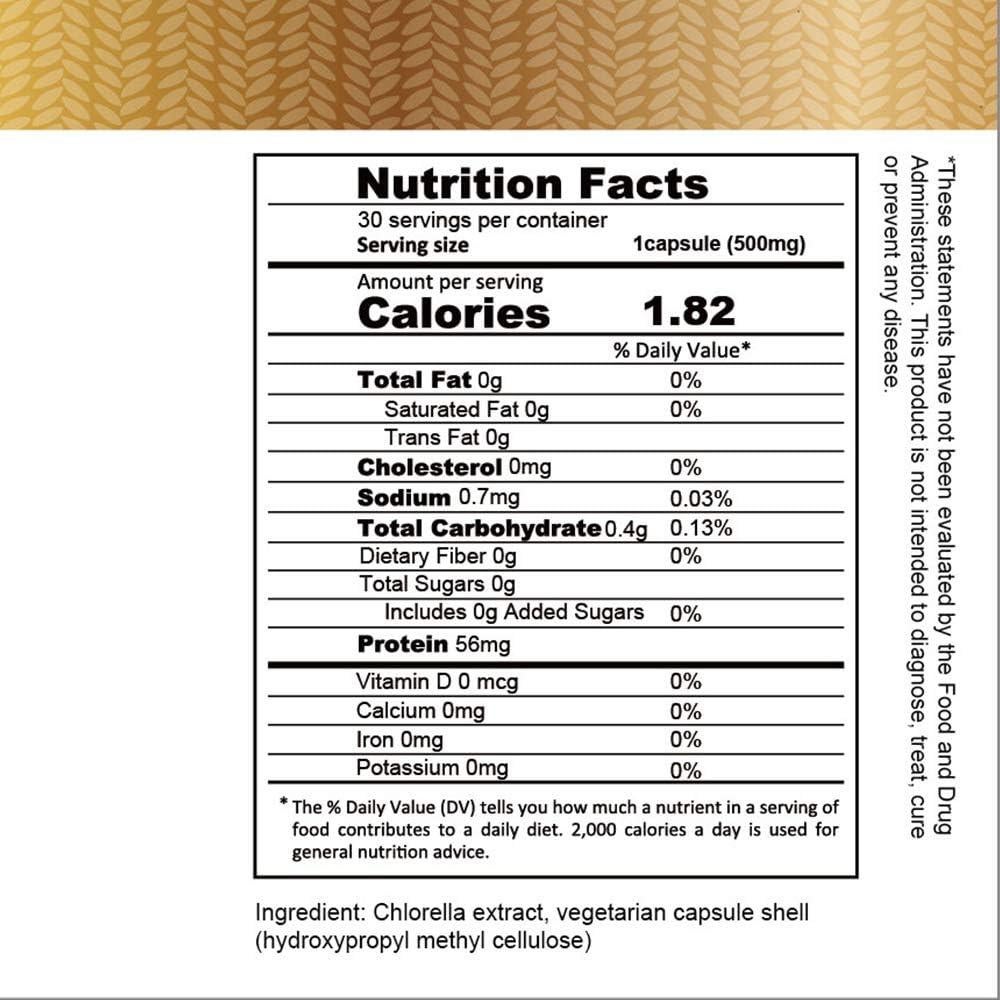Cápsulas de Factor de Crecimiento de Chlorella FEBICO 500mg - 90 Unidades
