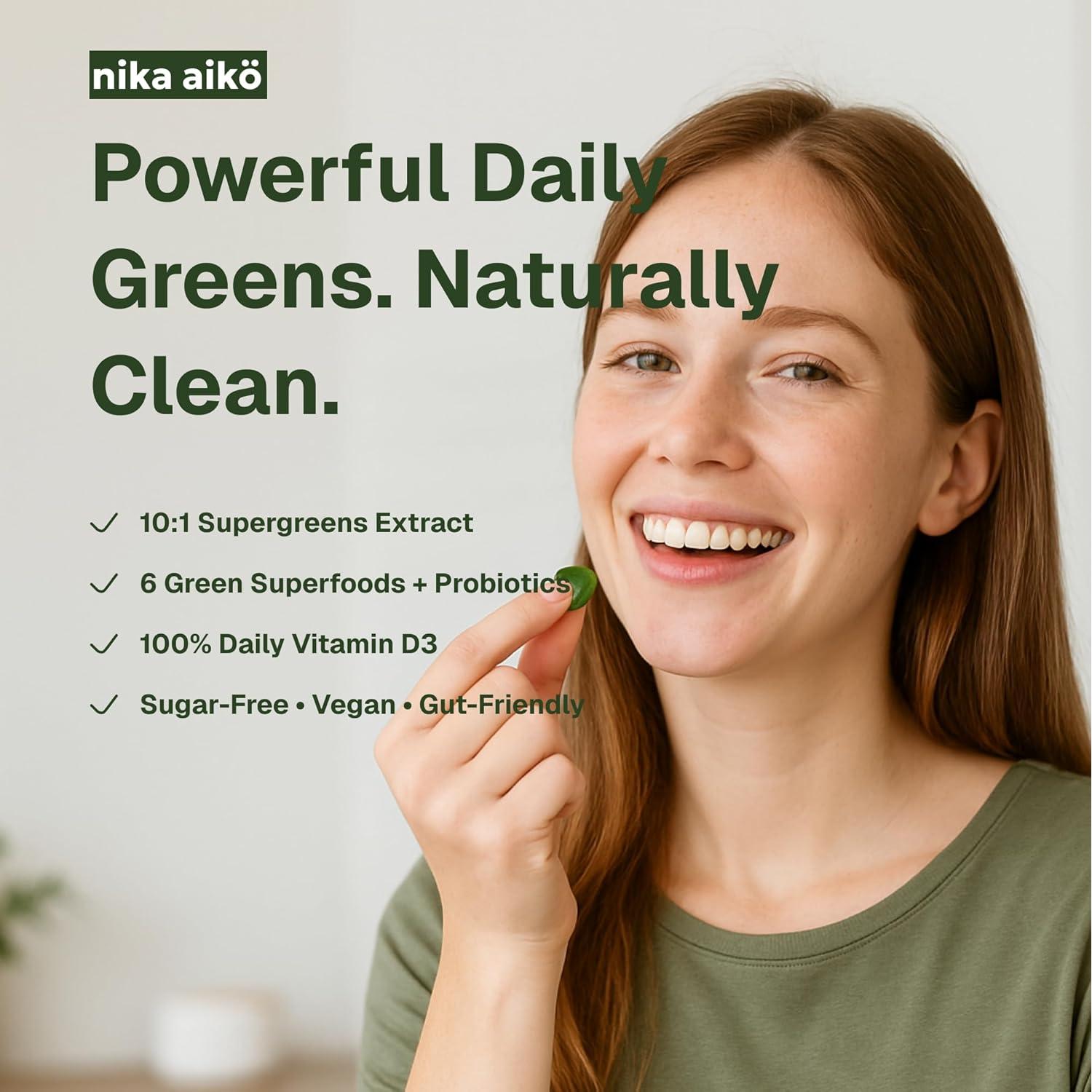 Gomitas Superalimento Nika Aiko, Veganas Sin Azúcar, 60 Unidades