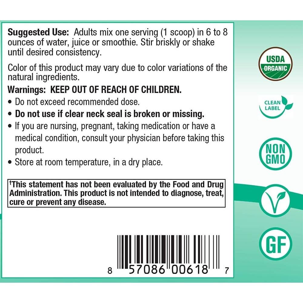 Verde Alcalinizante Orgánico Peak 272g | Polvo Superfood Digestivo