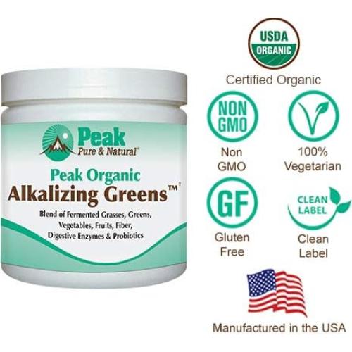 Verde Alcalinizante Orgánico Peak 272g | Polvo Superfood Digestivo