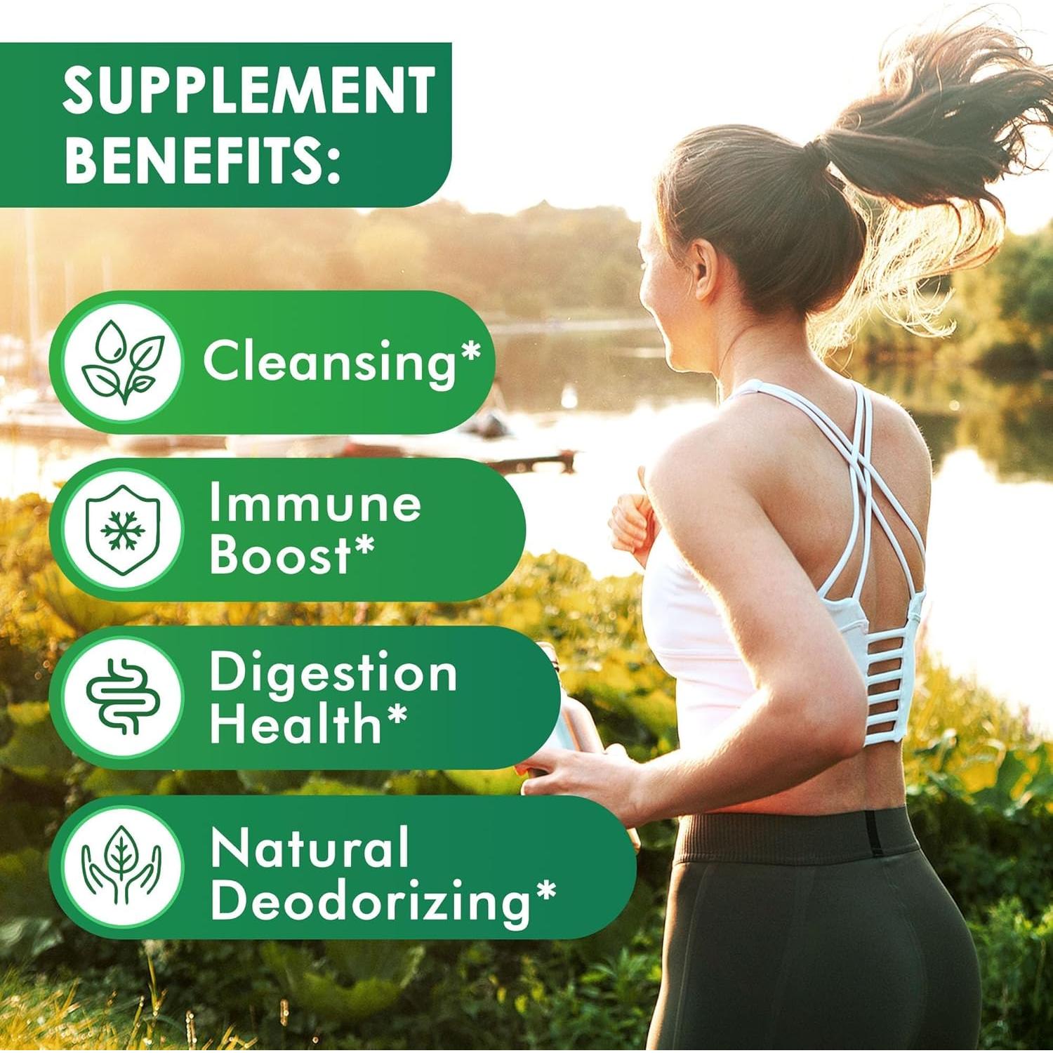 Cápsulas de Clorofila 1500mg QIN SHAN TANG - 120 Veganas