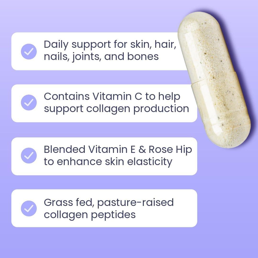 Píldoras de colágeno Sanar Naturals 150 cápsulas - Fórmula antiarrugas