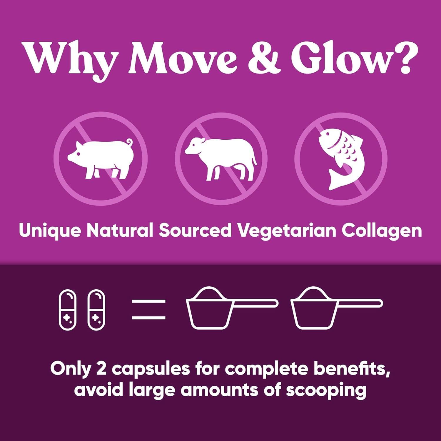 Píldoras de colágeno vegetariano Move & Glow - 60 cápsulas