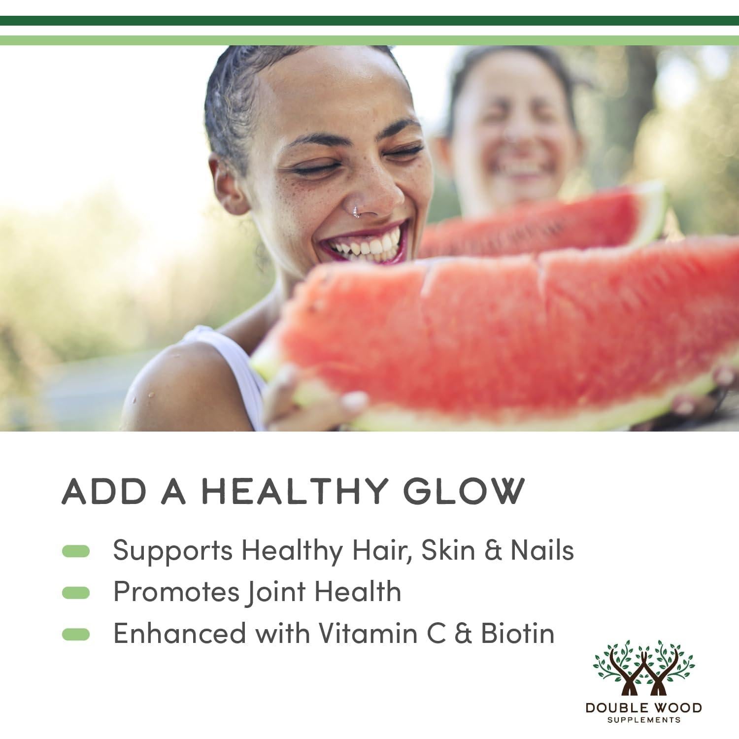 Colágeno Líquido Double Wood 2500mg - 32 Porciones Sabor Pera