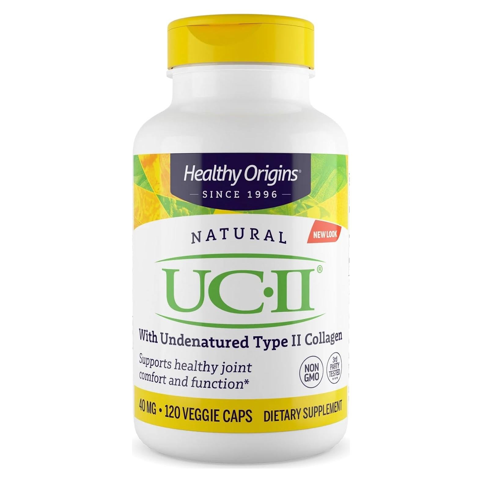 Colágeno Tipo II UC-II Healthy Origins 40 mg 120 Cápsulas