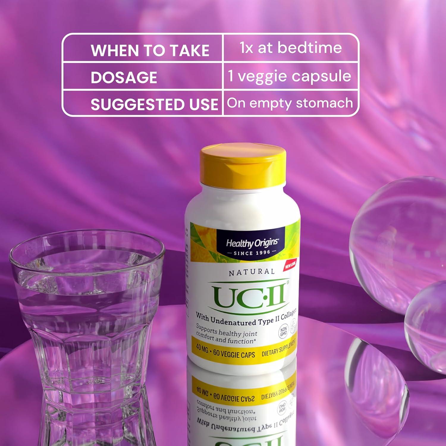 Colágeno Tipo II UC-II Healthy Origins 40 mg 120 Cápsulas