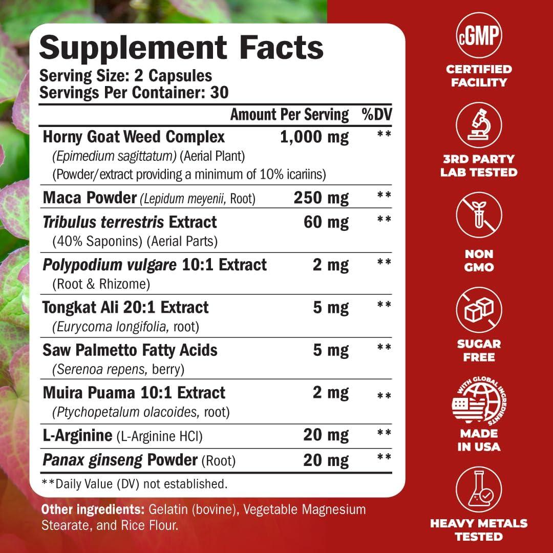 Suplemento de Testosterona Vimerson Health 60 Cápsulas