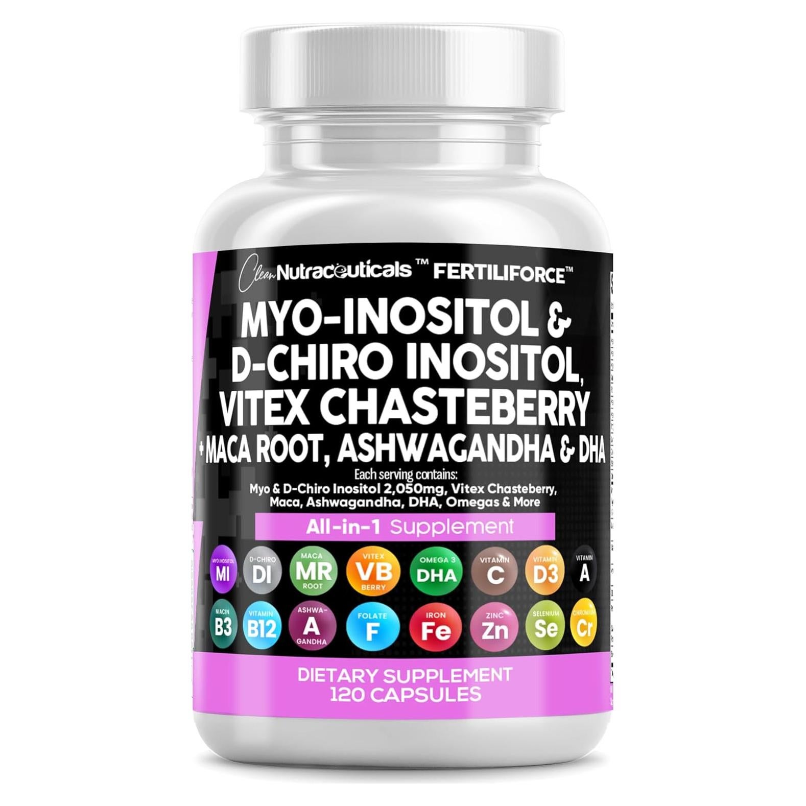 Suplemento Fertiliforce Clean Nutraceuticals 2050mg 120 Cápsulas