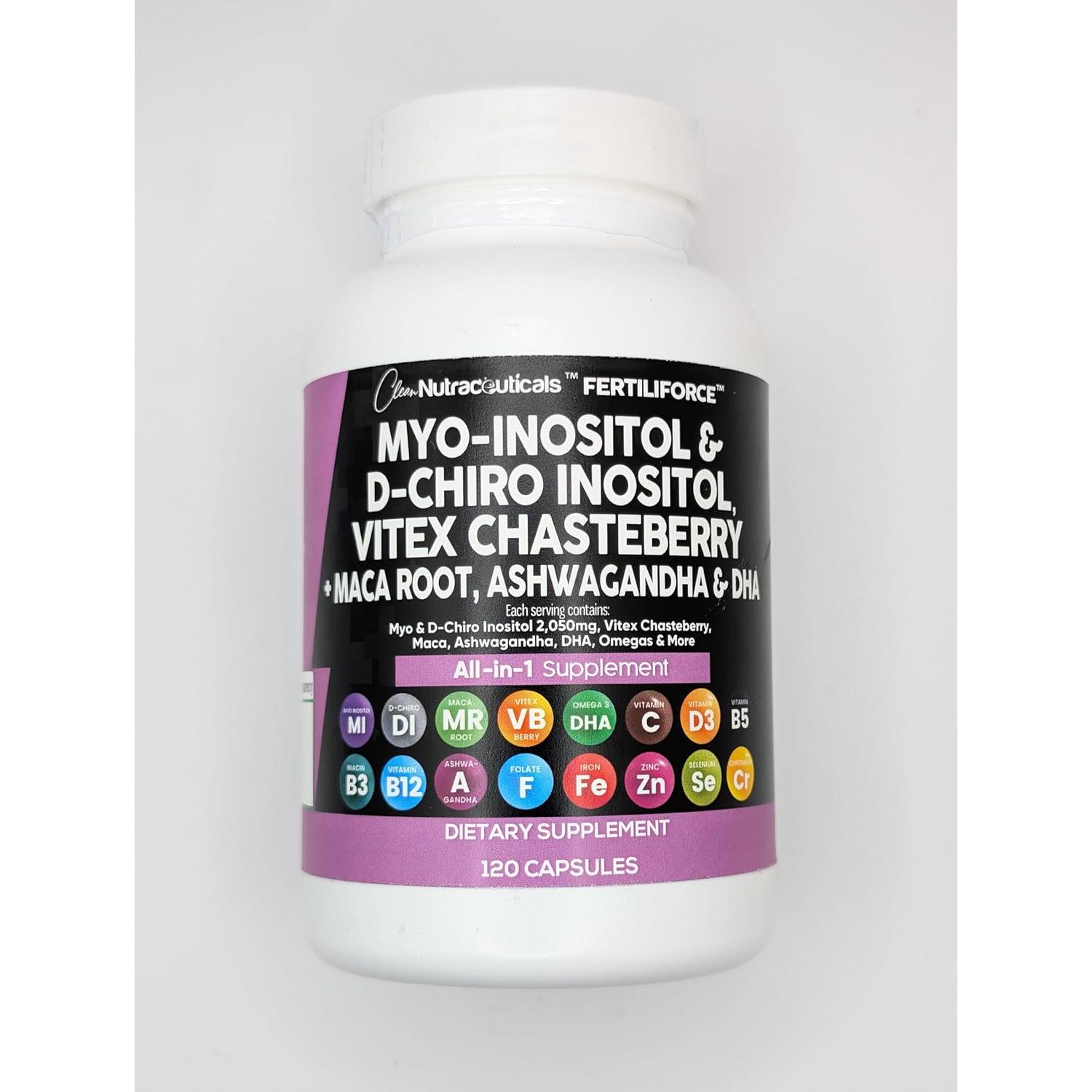 Suplemento Fertiliforce Clean Nutraceuticals 2050mg 120 Cápsulas