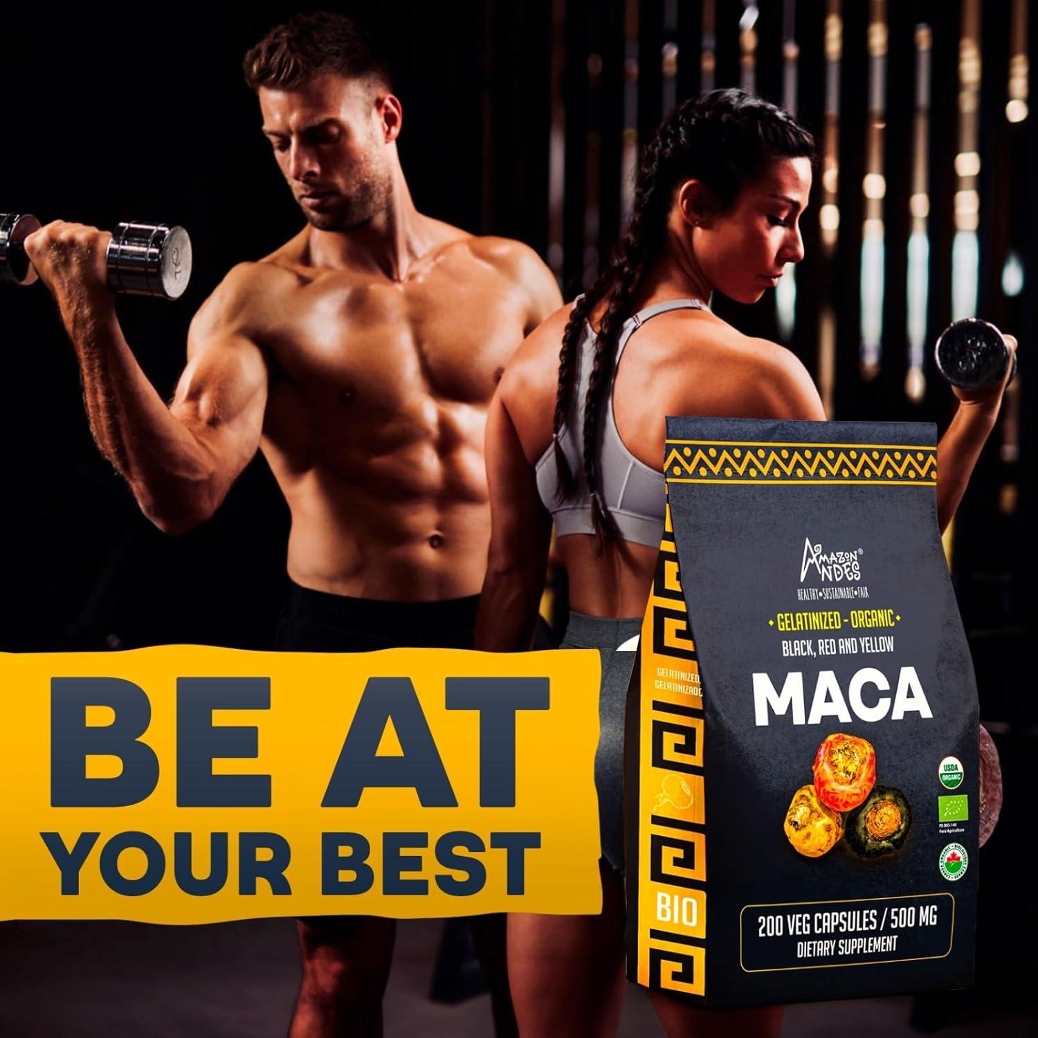 Cápsulas de Maca Premium Amazon Andes 3000mg 200 unidades