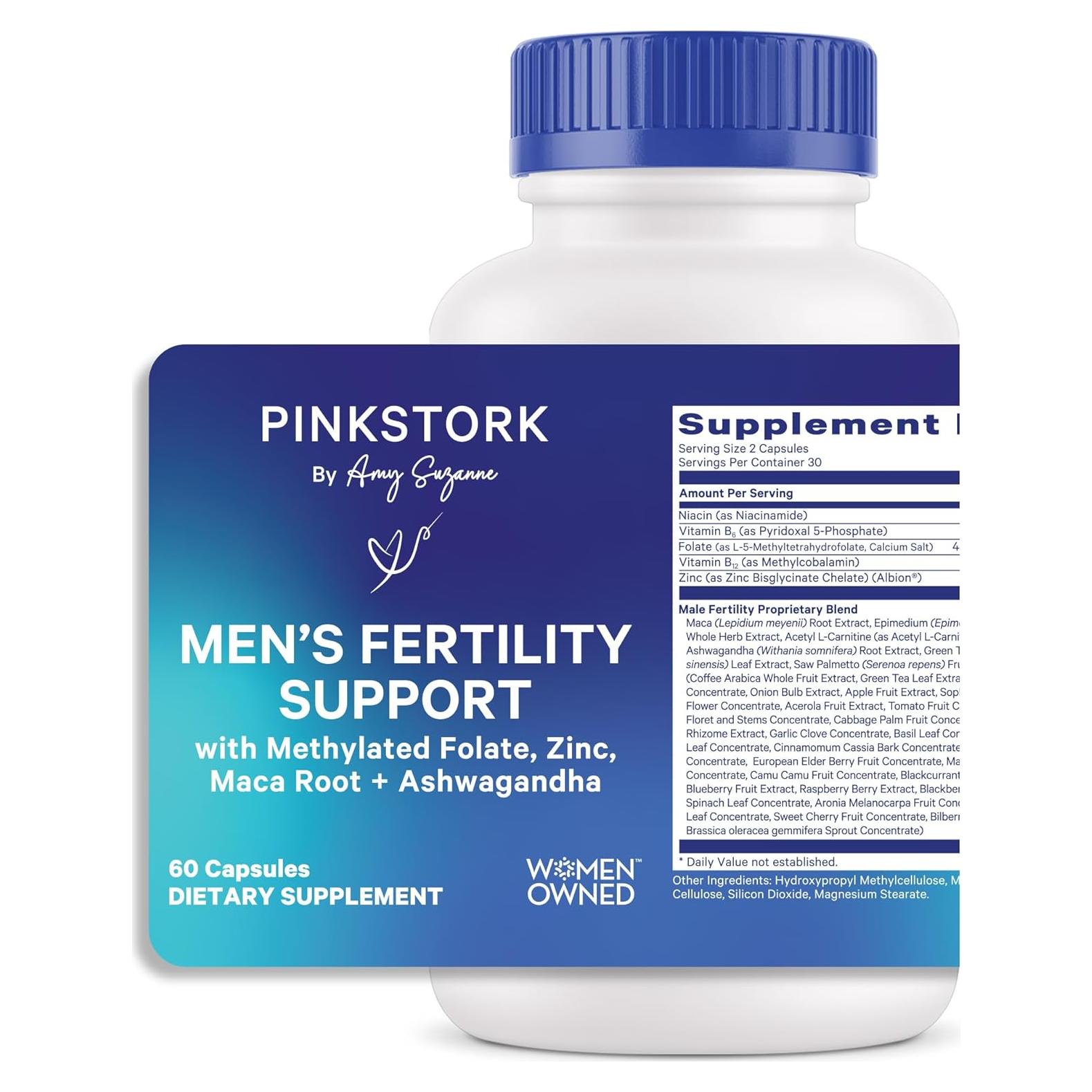 Suplemento de Fertilidad Masculina Pink Stork - 60 Cápsulas