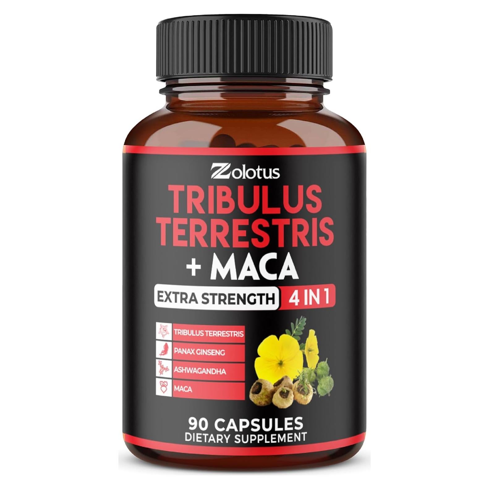 Cápsulas de Tribulus Terrestris Zolotus con Ginseng y Maca - 90 Unidades