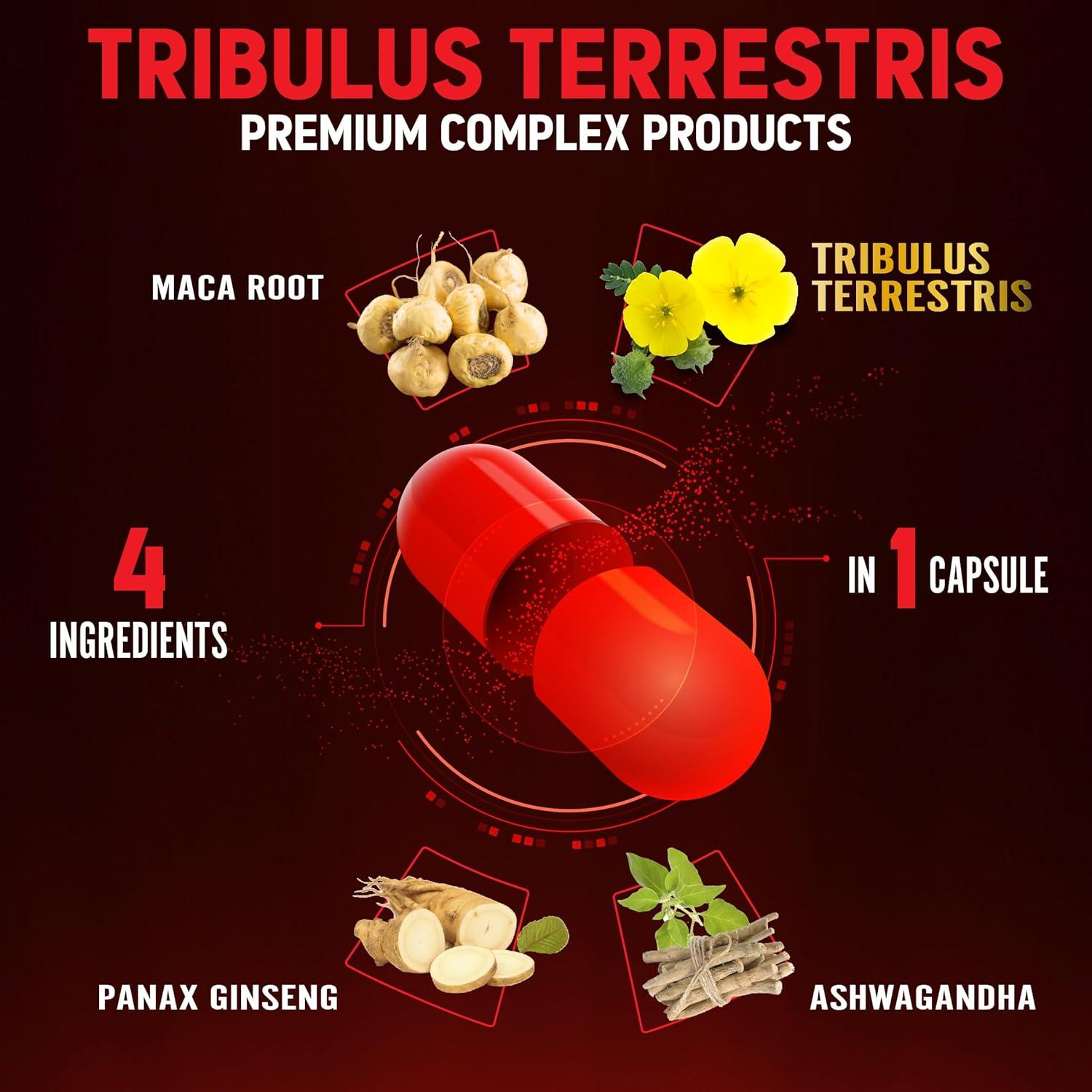 Cápsulas de Tribulus Terrestris Zolotus con Ginseng y Maca - 90 Unidades