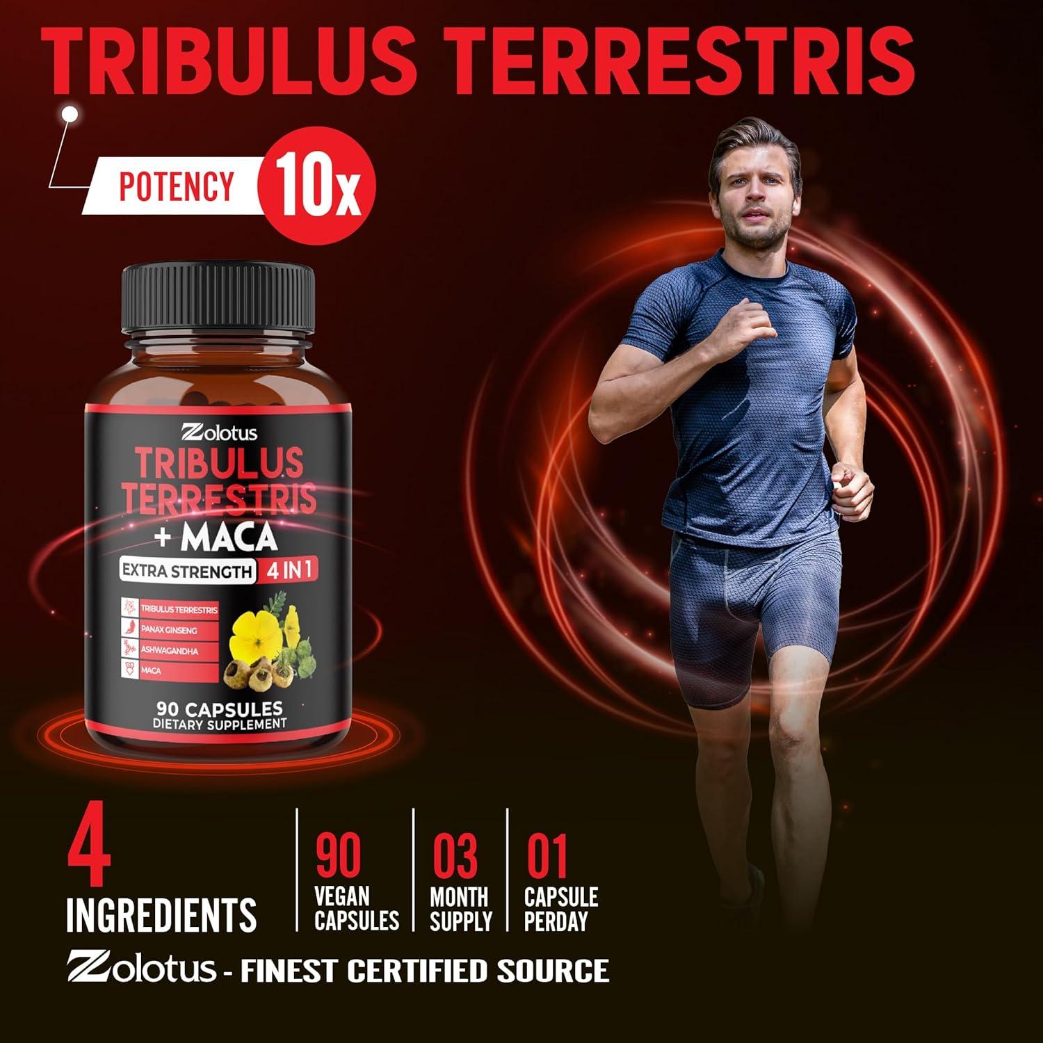 Cápsulas de Tribulus Terrestris Zolotus con Ginseng y Maca - 90 Unidades