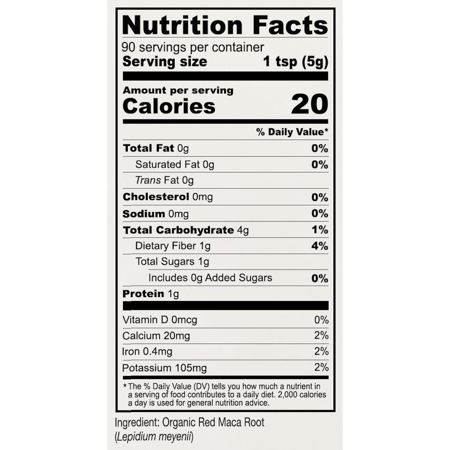 Polvo de Maca Roja Orgánica Anthony's 450g Sin Gluten No OGM