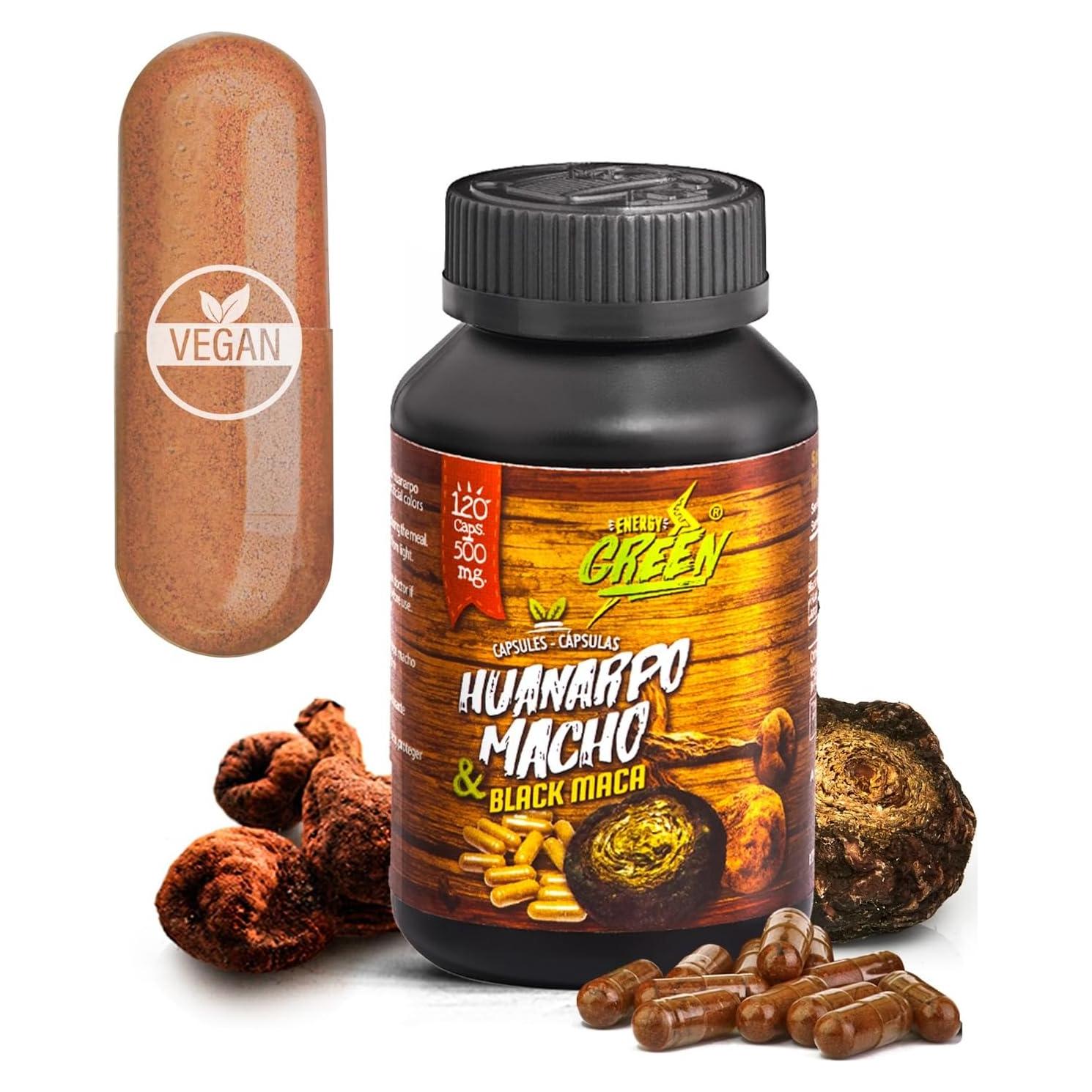 Cápsulas de Raíz de Maca Negra y Huanarpo Macho 1500mg - Amazon Andes