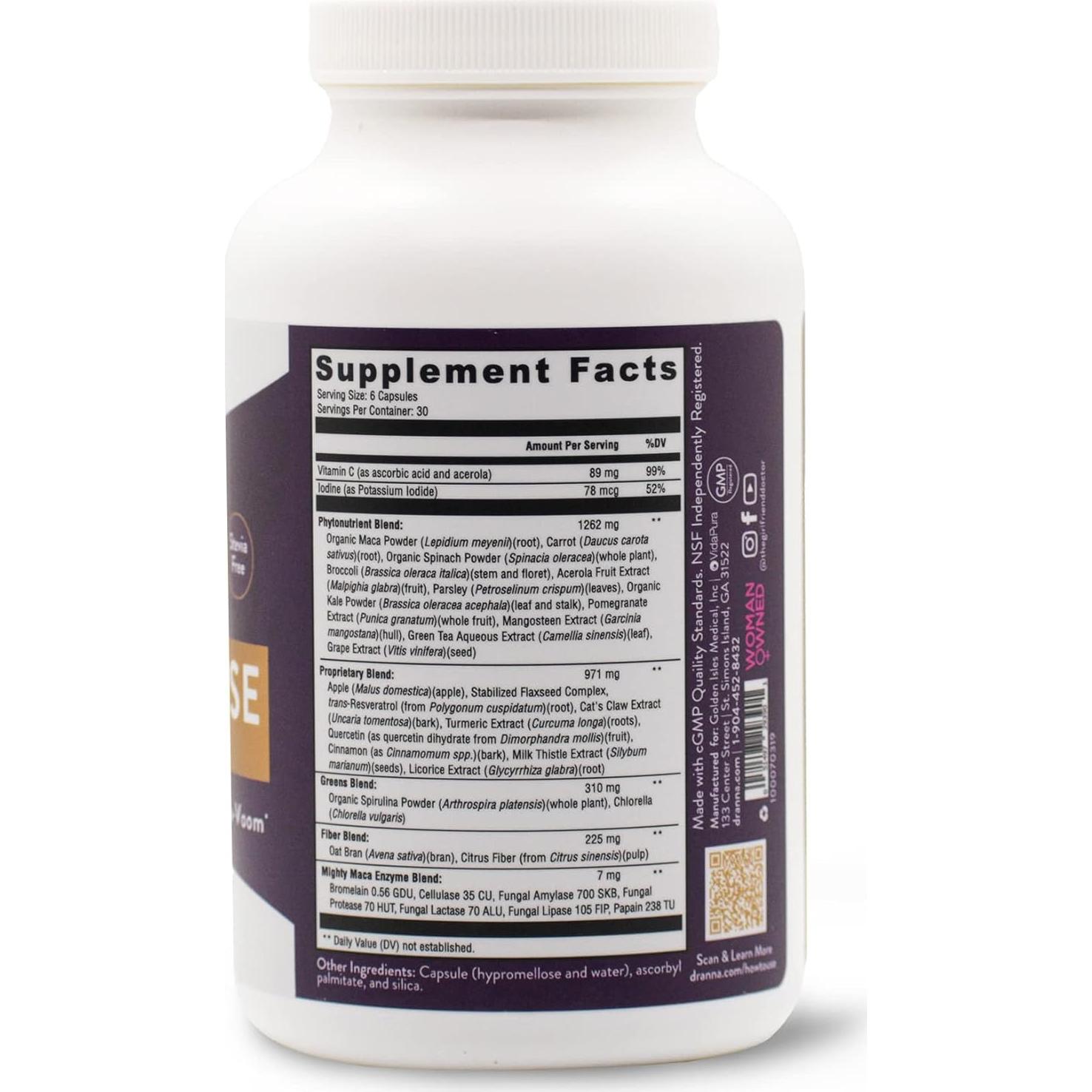 Cápsulas Alivio Menopausia Dra. Anna Cabeca 180ct - Superalimento