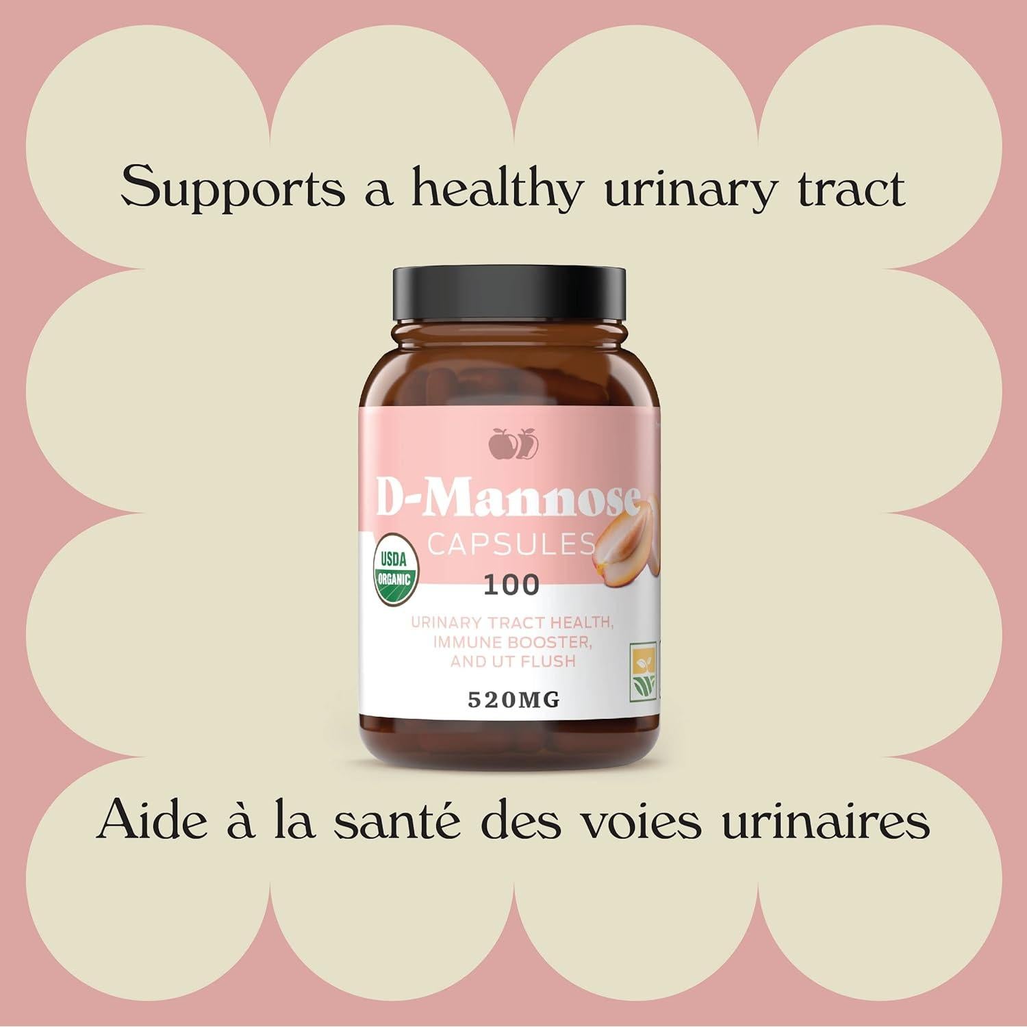 Cápsulas D-Mannose Orgánico Complete Natural 100 Unidades