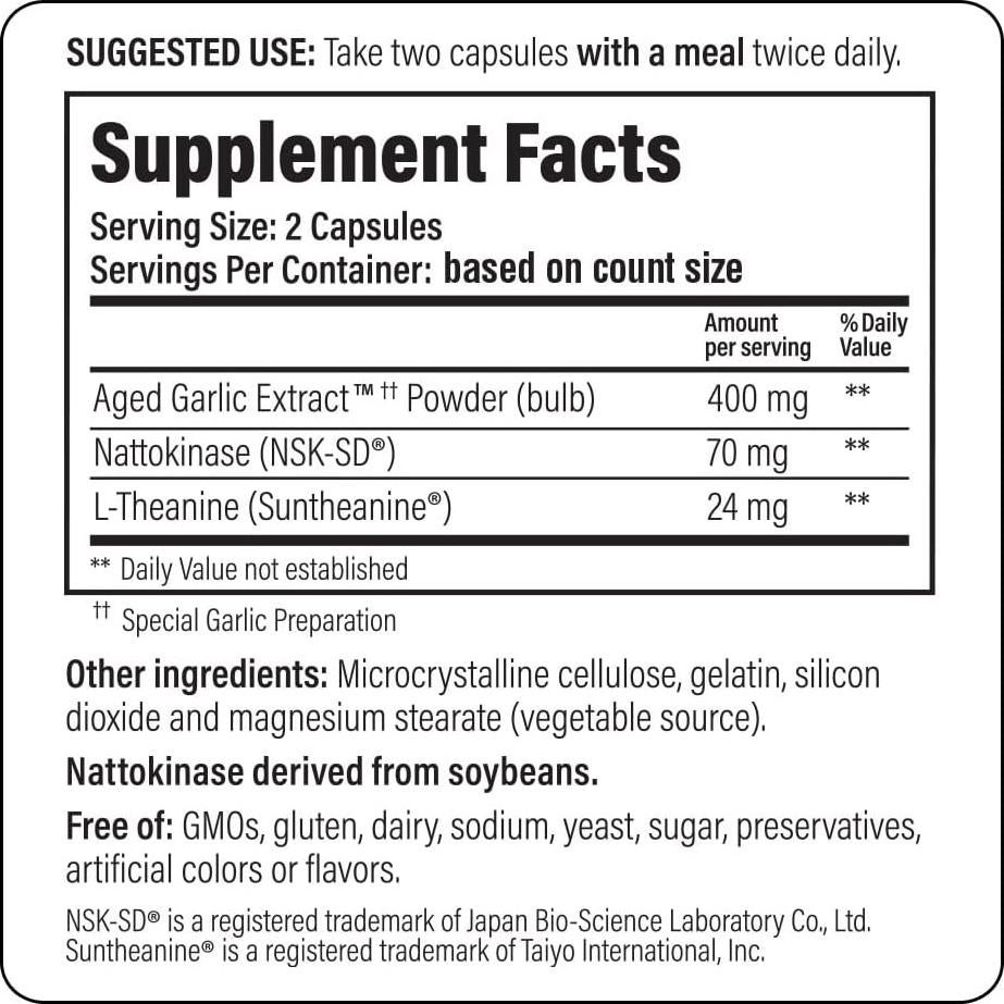Extracto de Ajo Envejecido Kyolic 80 Cápsulas Salud Arterial