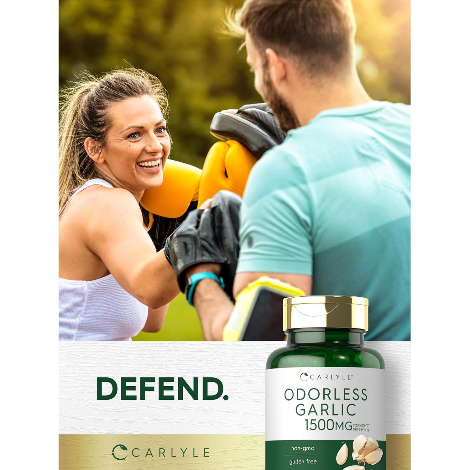 Cápsulas Blandas de Ajo Sin Olor 1500mg Carlyle 250 Unidades