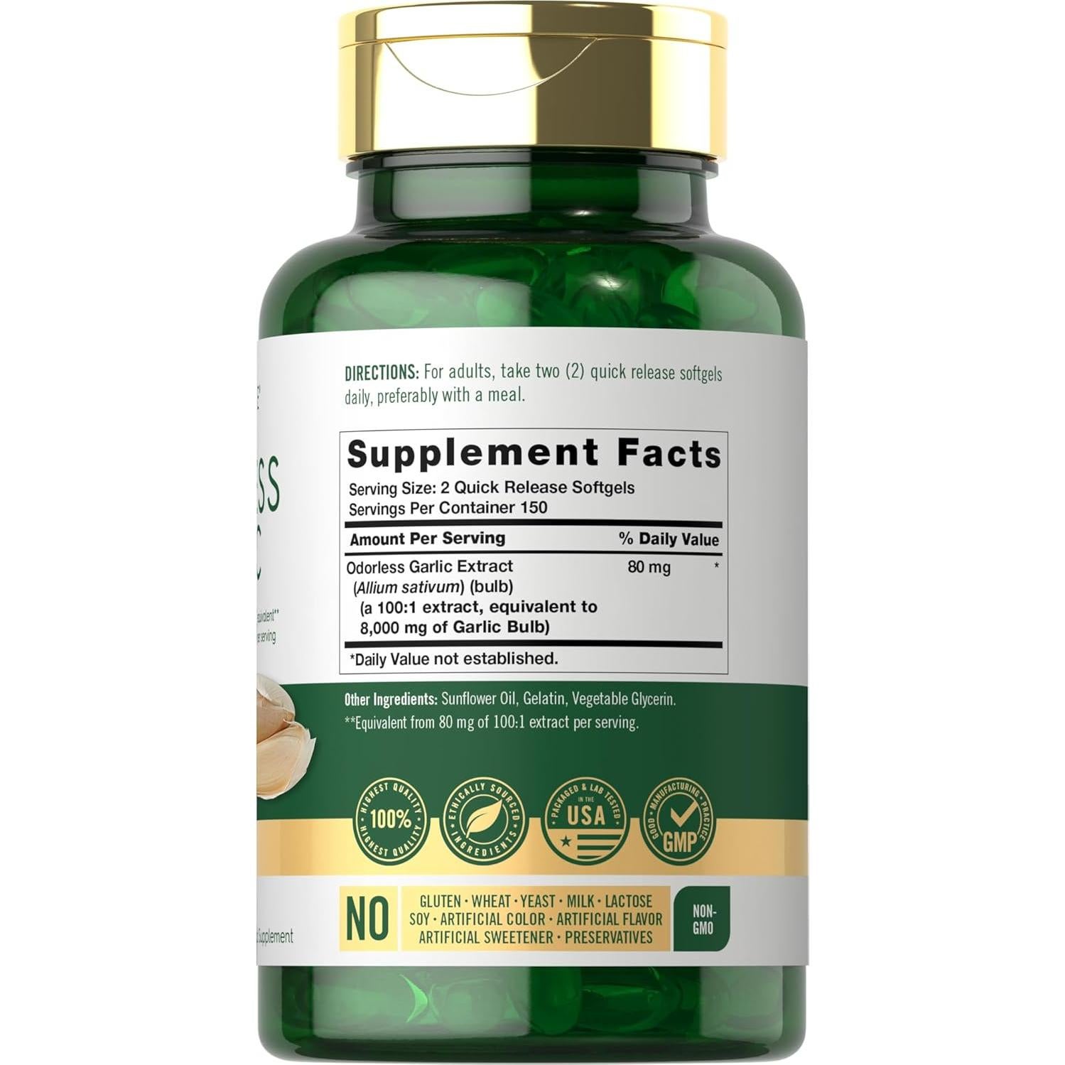 Cápsulas Blandas de Ajo Sin Olor Carlyle 8000 mg - 300 Unidades