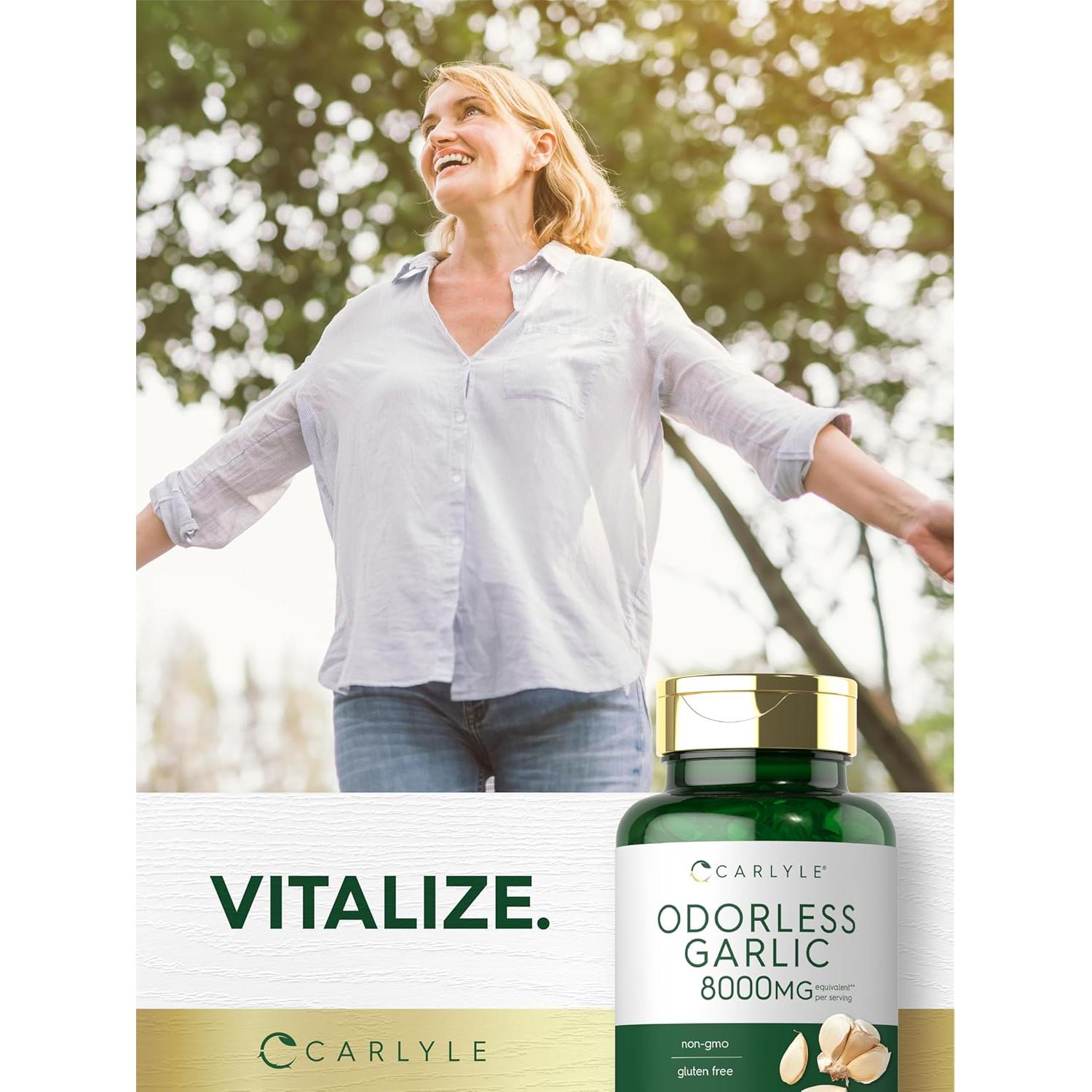 Cápsulas Blandas de Ajo Sin Olor Carlyle 8000 mg - 300 Unidades