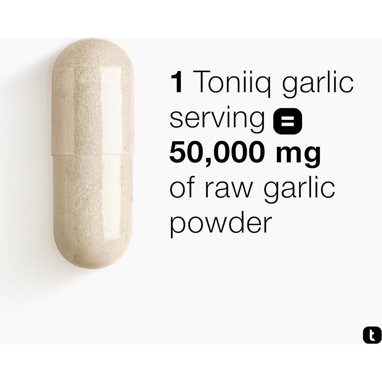 Cápsulas de Ajo Toniiq 60 Unidades - 10mg Alicina Sin Olor