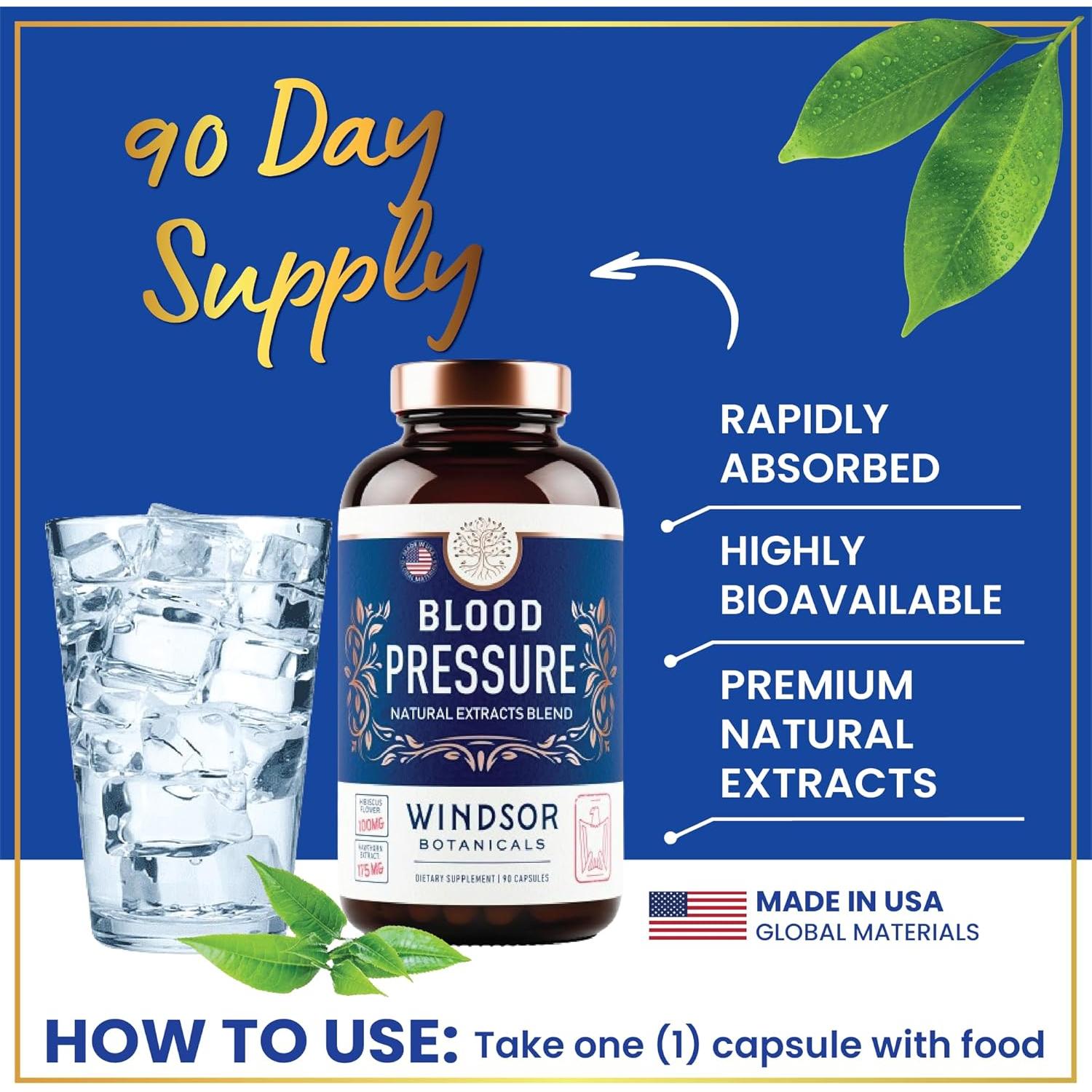 Suplemento Natural para Presión Arterial Windsor Botanicals 90 Cápsulas